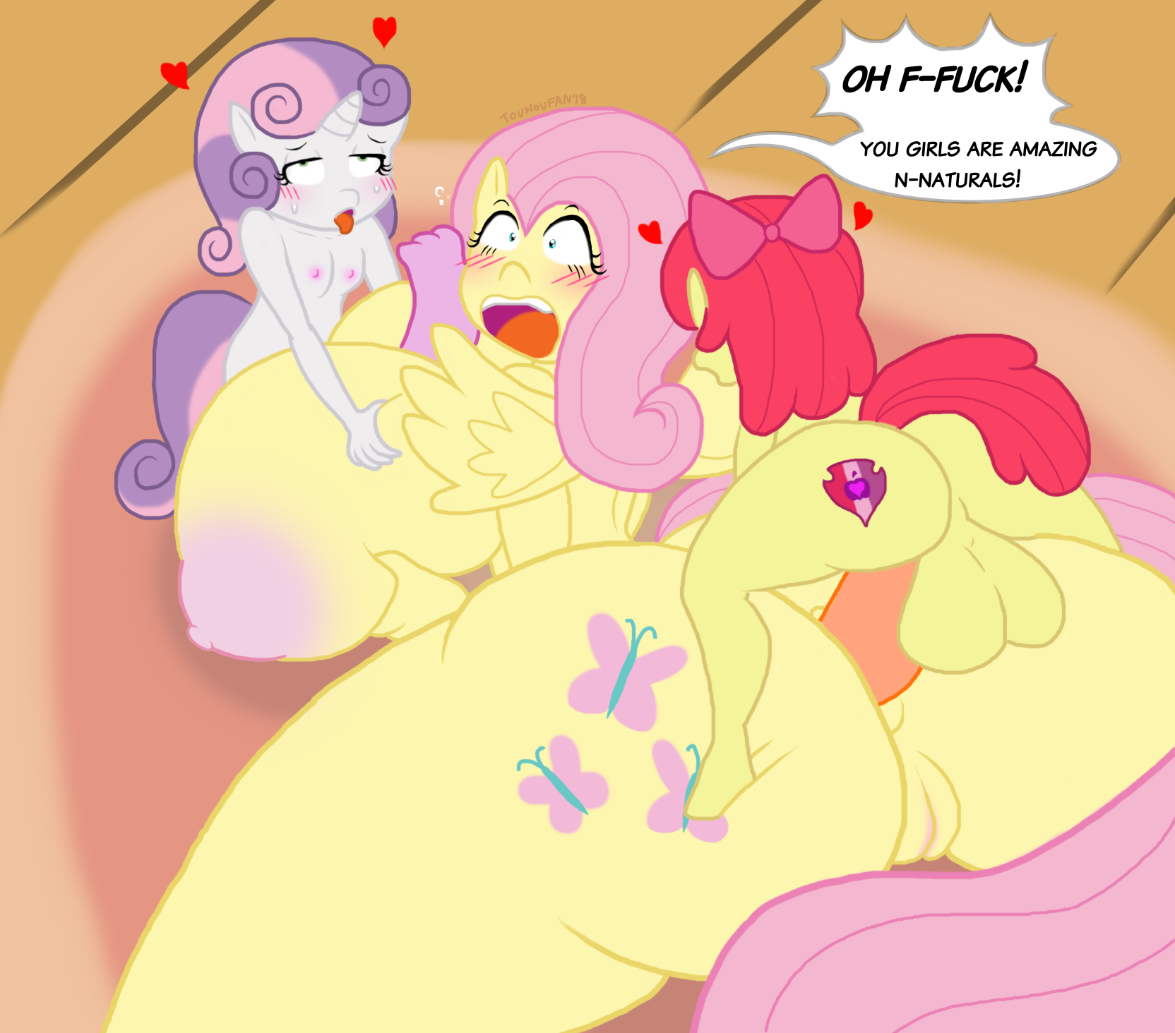 Rule34 - If it exists, there is porn of it / touhoufan, apple bloom (mlp),  fluttershy (mlp), sweetie belle (mlp) / 1924451