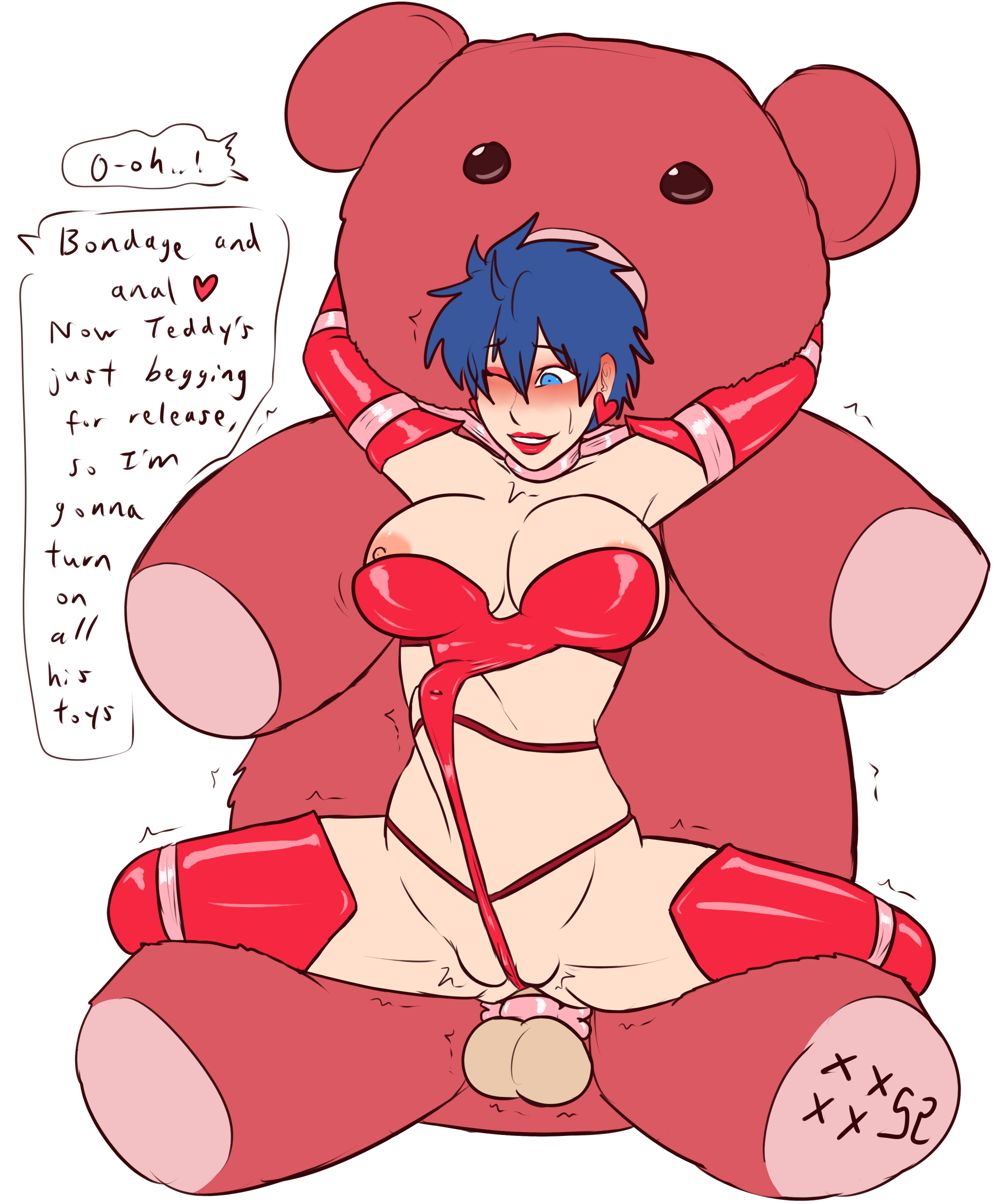 2021 52_(xxxx52) aik_(xxxx52) anal bondage female hentai large_insertion male ribbon_bondage stomach_bulge tagme teddy_bear xxxx52