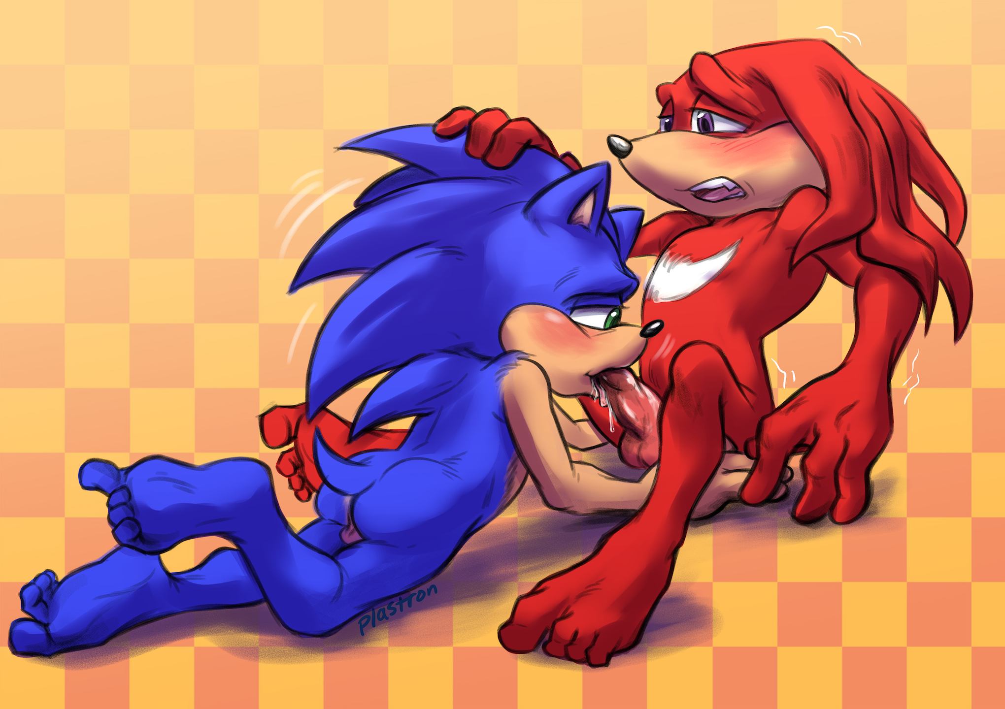 knuckles the echidna, sonic the hedgehog, inkbunny, sonic (series), 2boys, ...