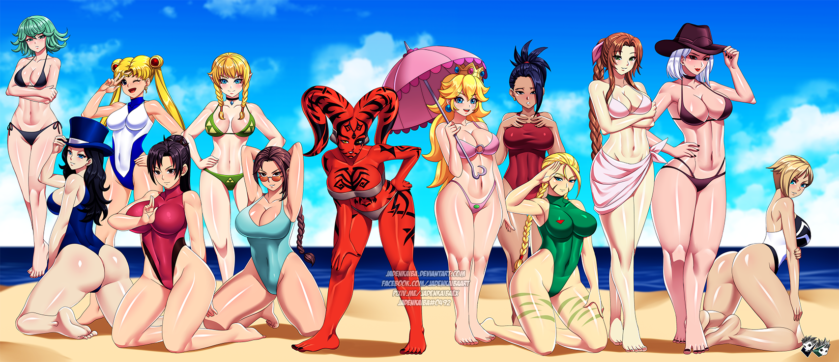 Rule34 - If it exists, there is porn of it / jadenkaiba, aerith  gainsborough, ashe (overwatch), cammy white, darth talon, gwen stacy, kale,  lara croft, linkle, princess peach, sith, spider-gwen, taki, tatsumaki,