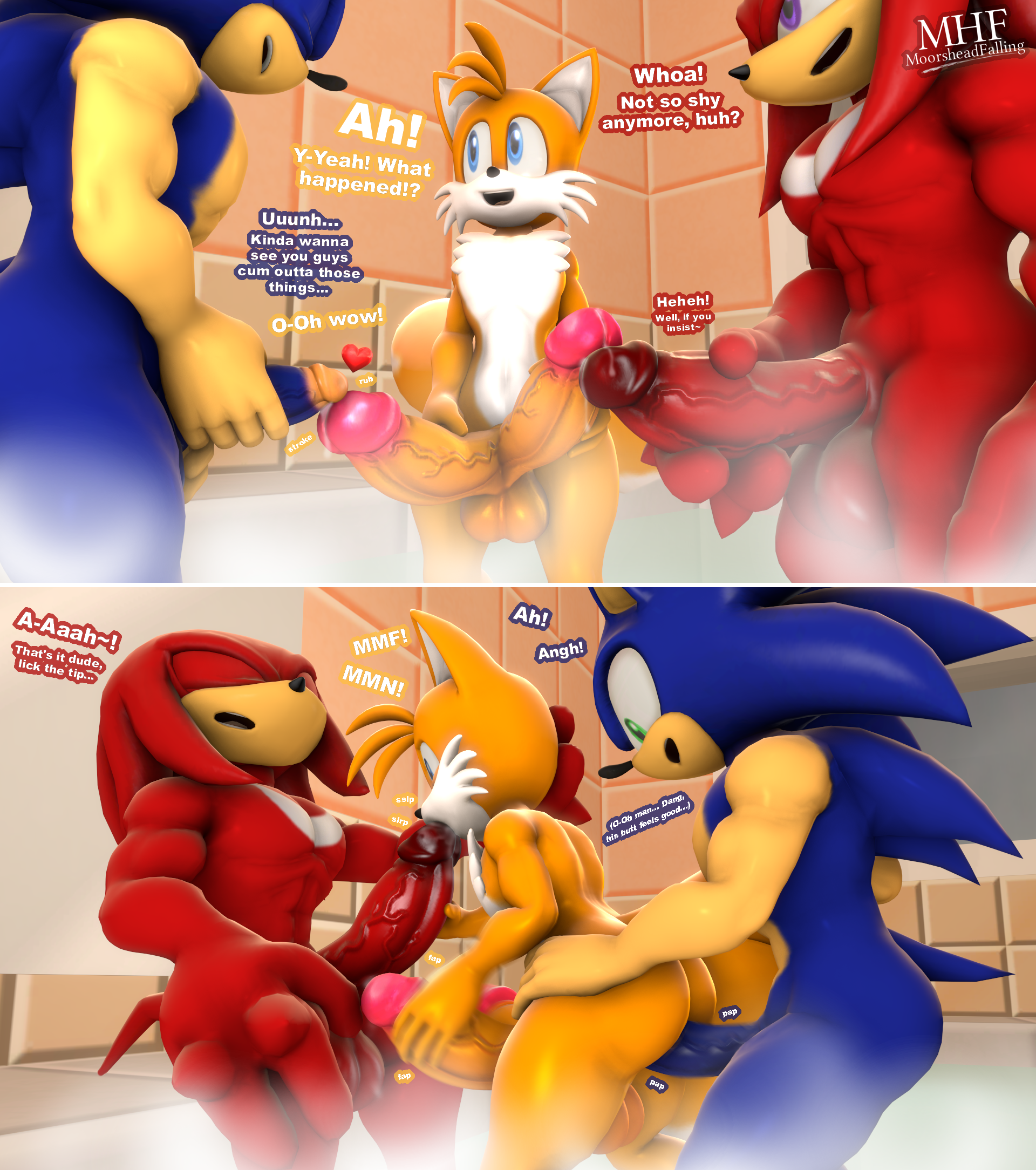 Rule34 - If it exists, there is porn of it / moorsheadfalling, knuckles the  echidna, sonic the hedgehog, tails, team sonic / 1752887