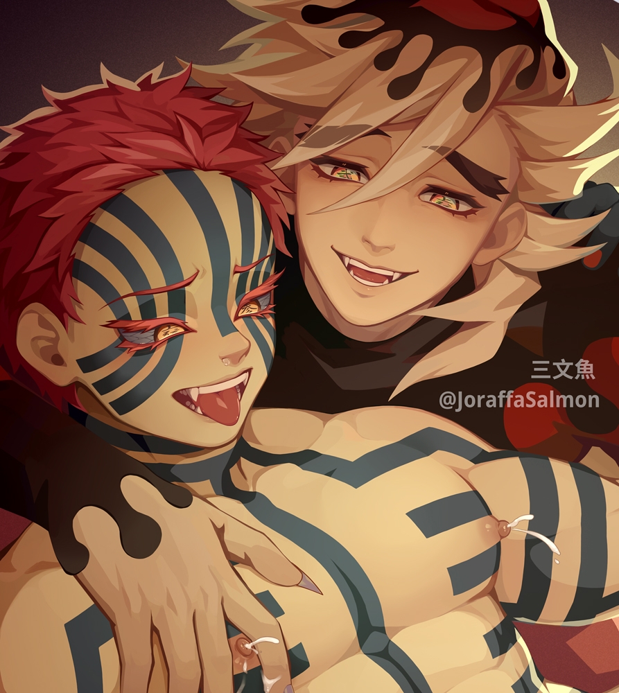 Akaza x douma rule 34