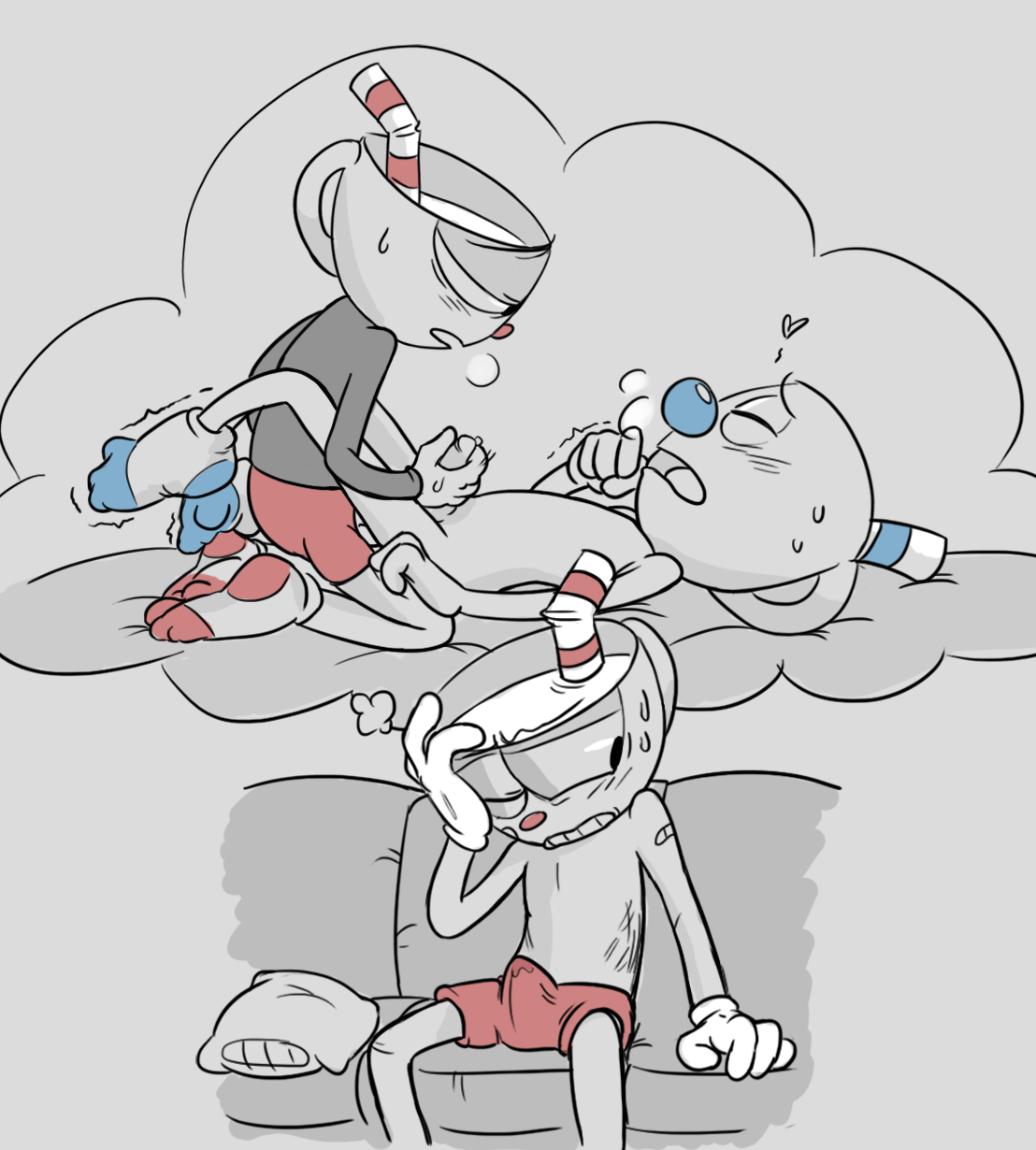 Cuphead x mugman porn