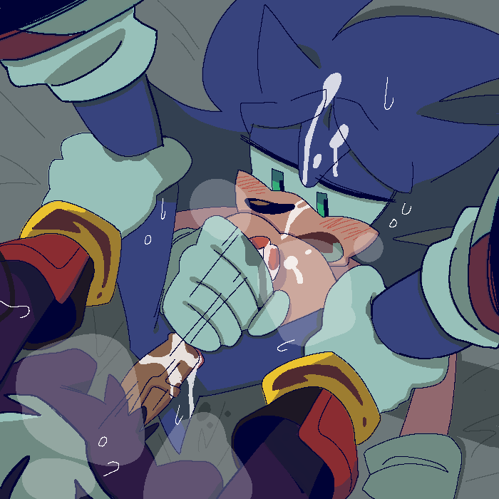 shadow the hedgehog, sonic the hedgehog, anal, anal sex, anthro, cum, cum in ass, cum on face, furry, gay, gay sex, penis, yaoi, 