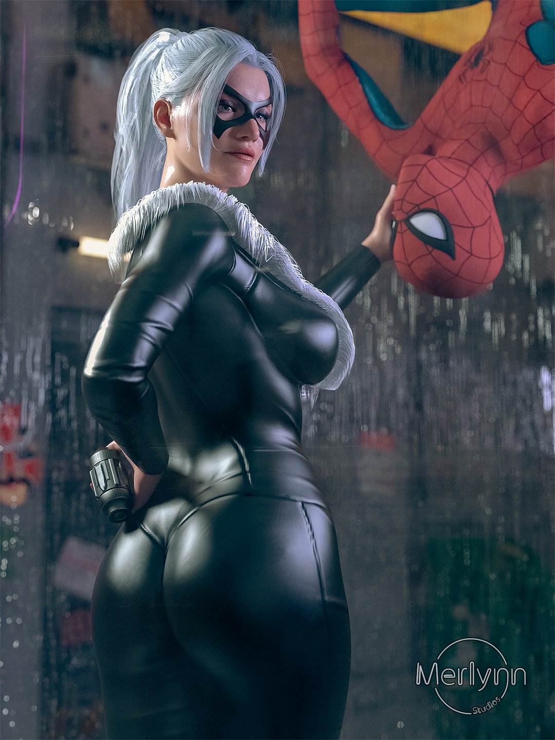 Black cat spiderman ps4 porn
