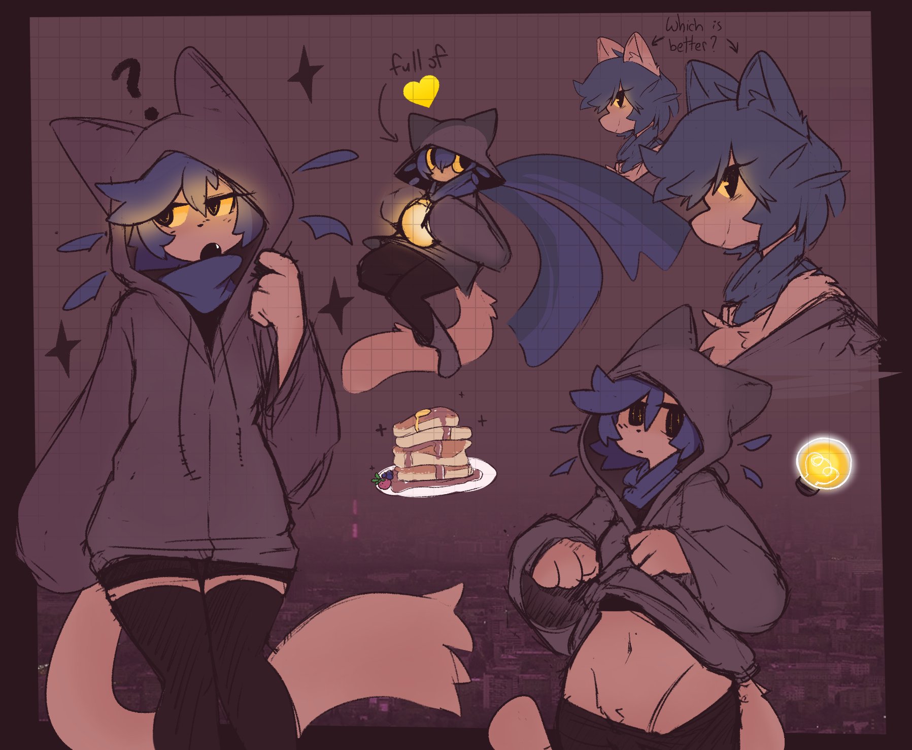 niko (oneshot), oneshot, sketch, aged up, almost naked, ambiguous gender, a...
