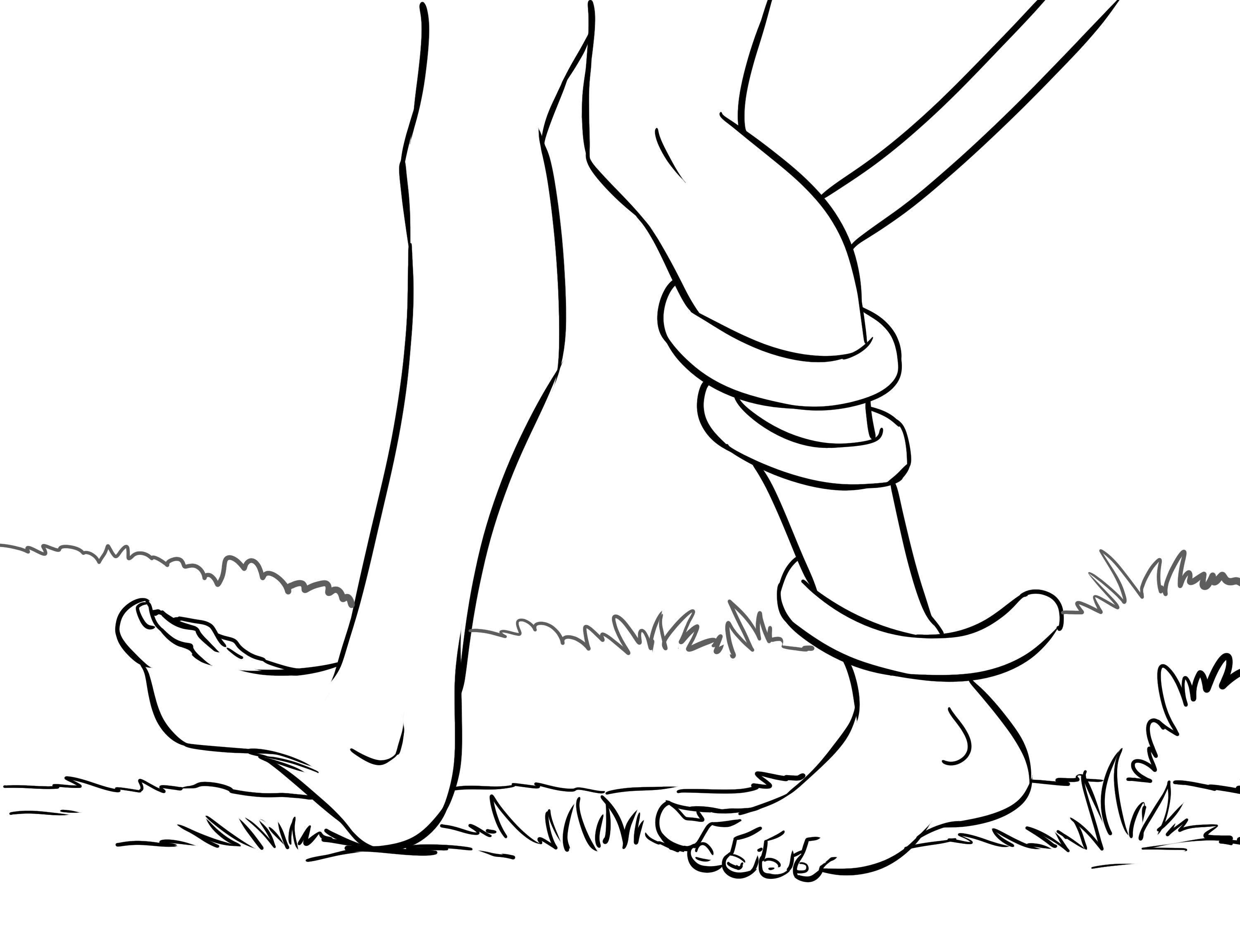 Feet clipart black and white