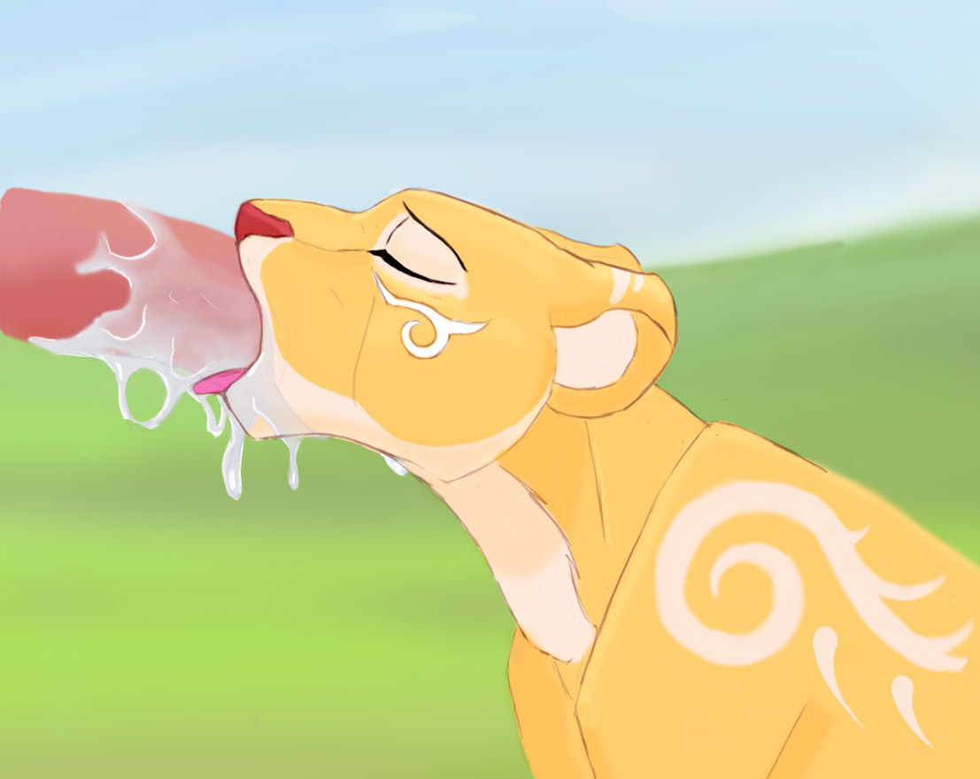 disney, the lion king, big penis, closed eyes, cum, deep throat, dragon, feline, fellatio, female, feral, huge cock, lion, male, mammal, mess, oral, oral sex, penis, sex, size difference, straight, 