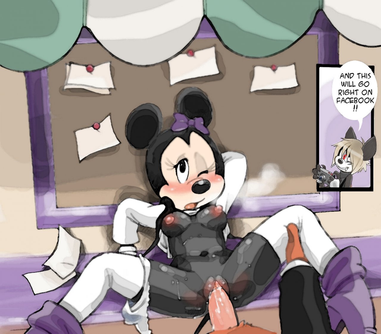 twistedterra, minnie mouse, disney, house of mouse, english text, text, ant...