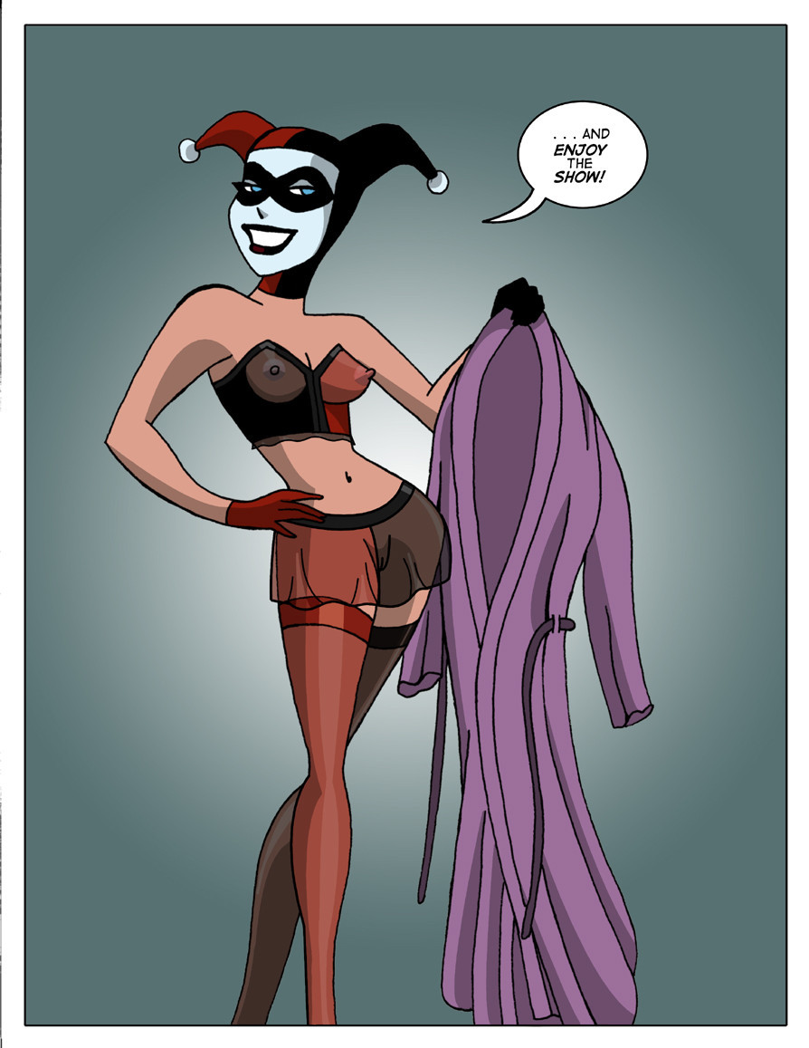 sharpie, harley quinn, batman (series), dc, dcau, breasts, erect nipples, lingerie, pussy, thighhighs, 