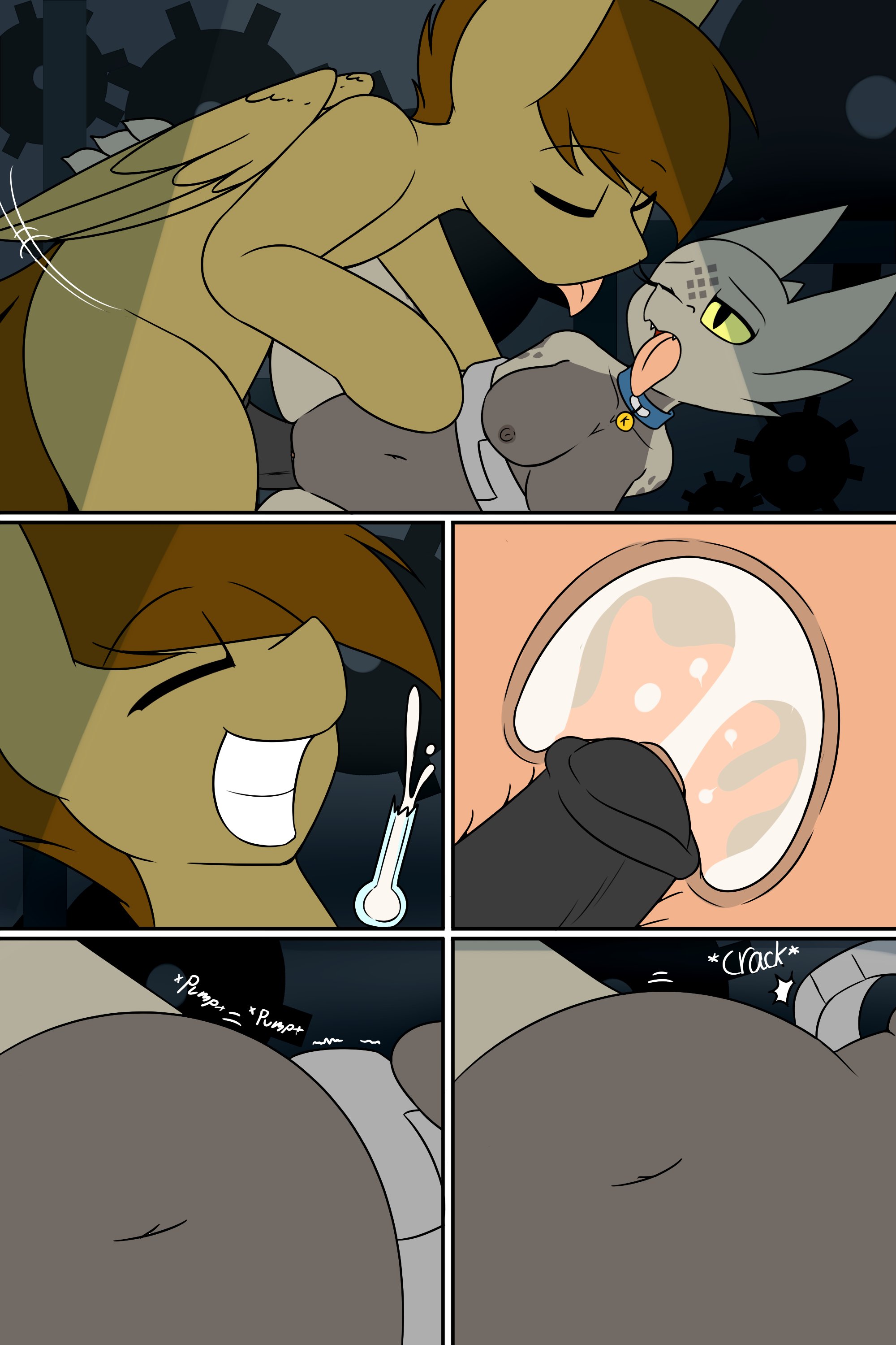 hasbro, my little pony, 2:3, absurd res, comic, hi res, text, animal genitalia, animal penis, anthro, anthro on anthro, anthro penetrated, anthro penetrating, anthro penetrating anthro, arms tied, big breasts, biped, bodily fluids, bondage, bondage gear, bound, breasts, collar, countershade torso, countershading, cum, cum inside, cutie mark, domination, duo, equid, equine, equine penis, erection, feathered wings, feathers, female, female focus, female on top, female penetrated, genital fluids, genitals, hair, hands behind back, horse, inflation, interspecies, kobold, lying, male, male/female, male domination, male on anthro, male penetrating, male penetrating female, mammal, multicolored body, nipples, nude, on bottom, on side, on top, one eye closed, pegasus, penetration, penis, pony, pussy, ricederp, sex, smile, submissive, submissive female, tongue, tongue out, two tone body, vaginal penetration, wings, yellow eyes, 