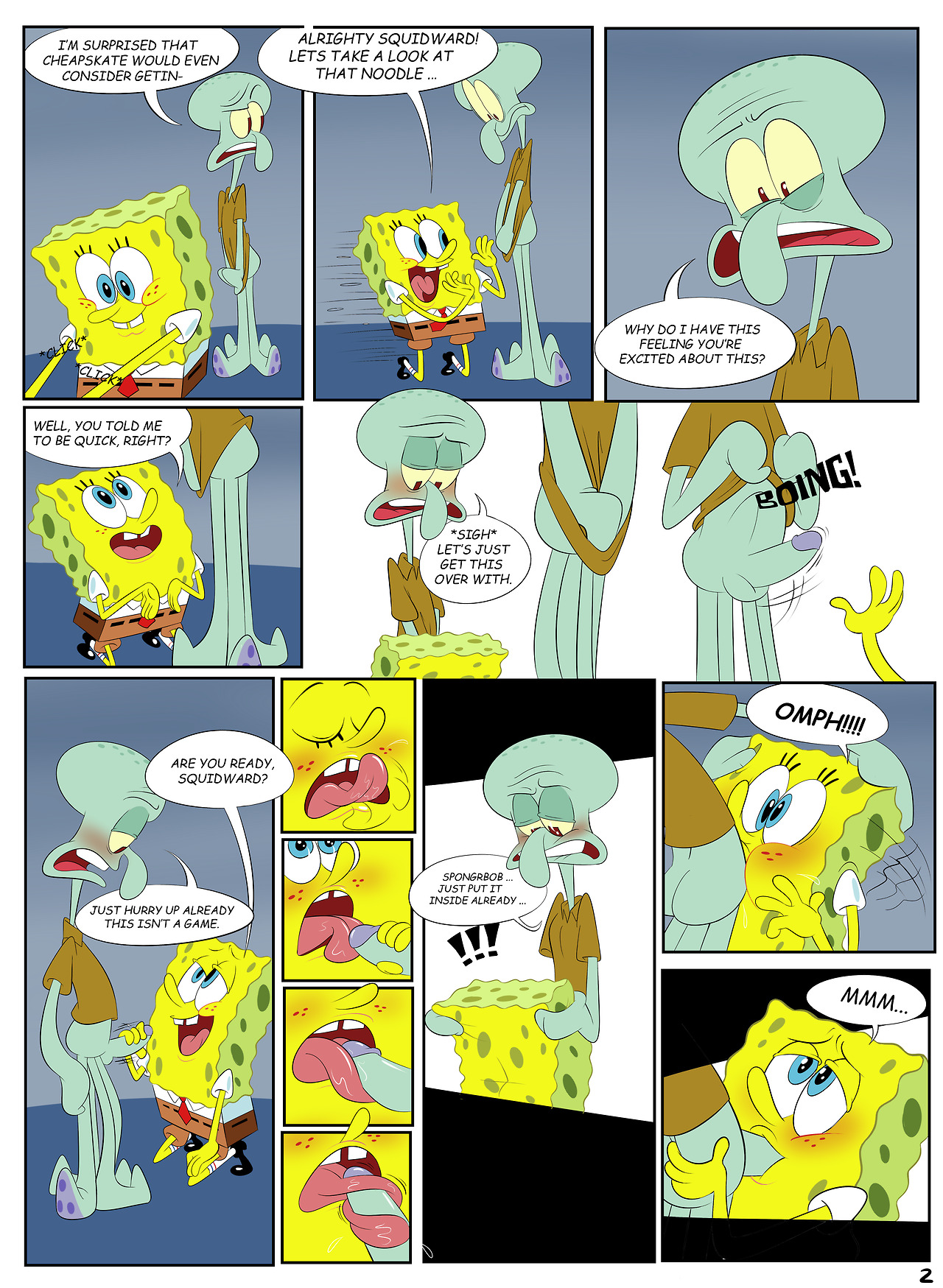 Spongebob and squidward porn