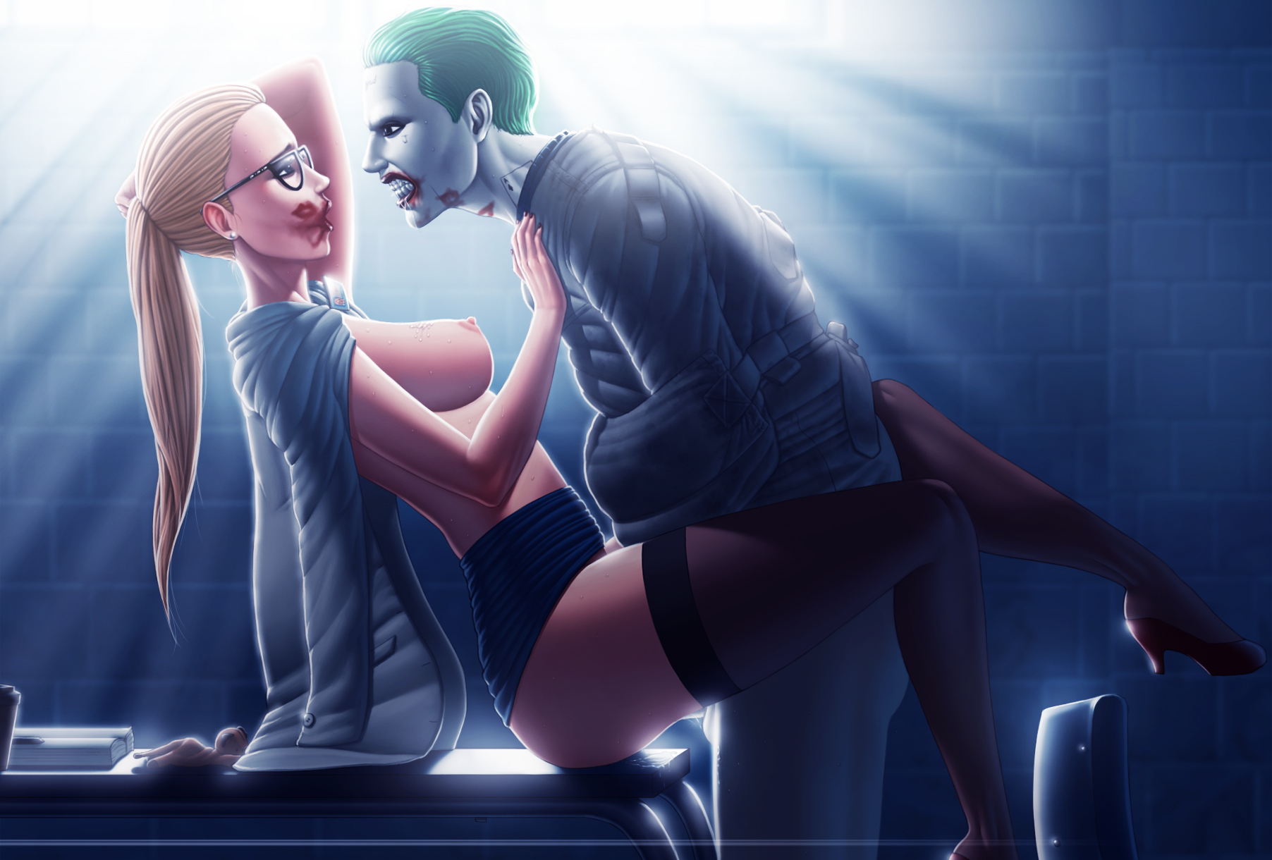 Rule34 - If it exists, there is porn of it / jojobanks, harley quinn, joker  / 1502221