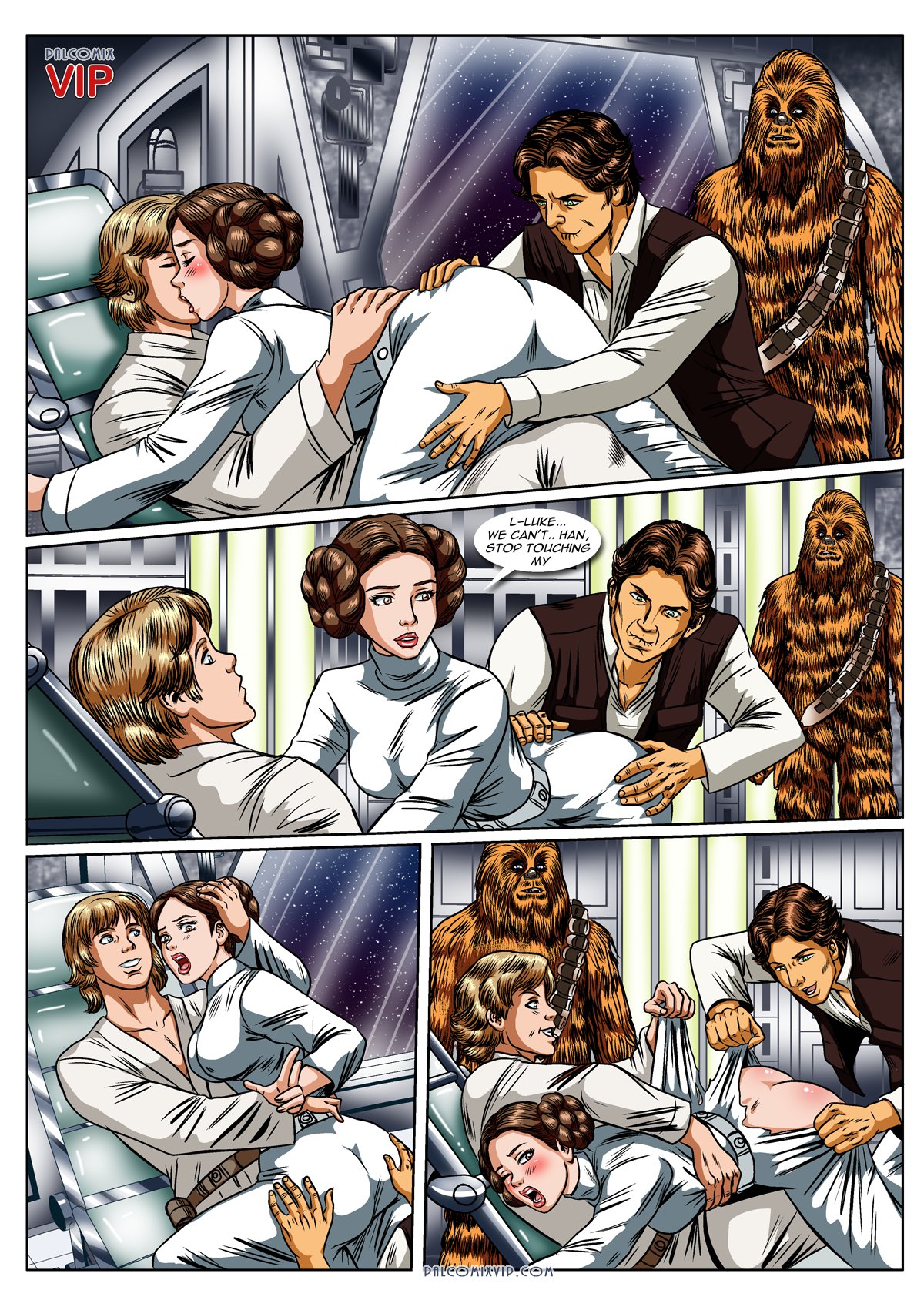 Rule34 - If it exists, there is porn of it / palcomix, palcomix vip,  chewbacca, han solo, luke skywalker, princess leia organa, wookiee / 2395072