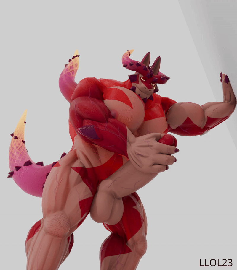 3d abs animated anthro balls big_muscles big_penis claws cthugha_(tas) dragon ears_up genitals hand_on_wall leg_markings lifewonders llol23 male male_only markings masturbation multicolored_body muscular mythological_creature mythological_scalie mythology nipples pecs penis purple_tail red_body red_penis_tip scales scalie sharp_teeth simple_background solo standing tail teeth tentacle thigh_markings tokyo_afterschool_summoners triceps vein veiny_chest veiny_penis white_background