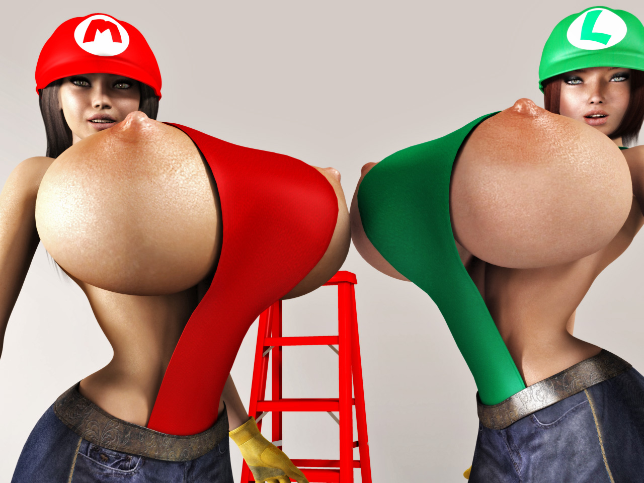 Luigi got big titties