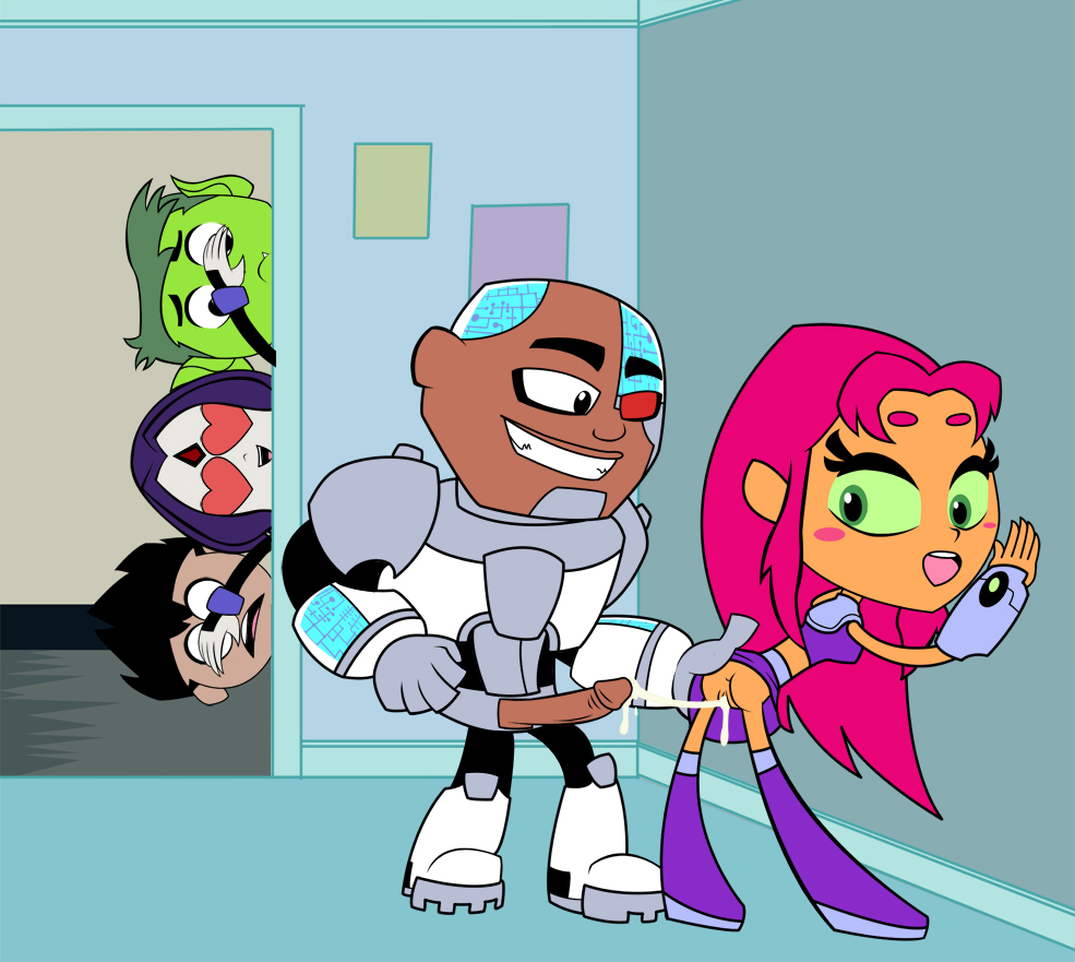 Rule34 - If it exists, there is porn of it  beast boy, cyborg (dc), dick  grayson, raven, robin (dc), starfire  978819