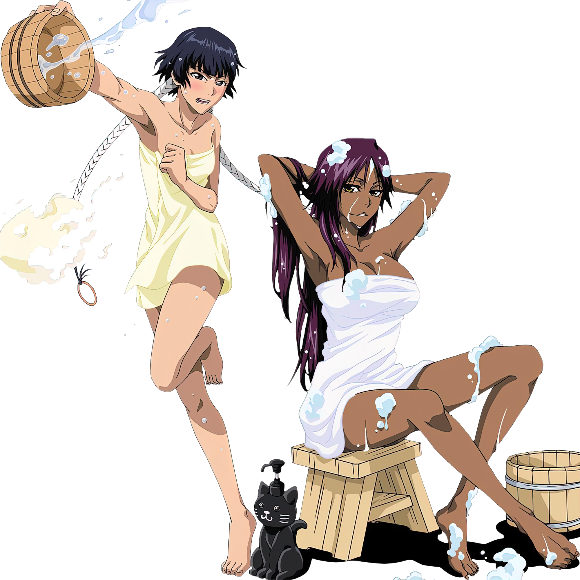 black <b>cat</b>, shihouin yoruichi, soifon, bleach, alternate version at source, ...