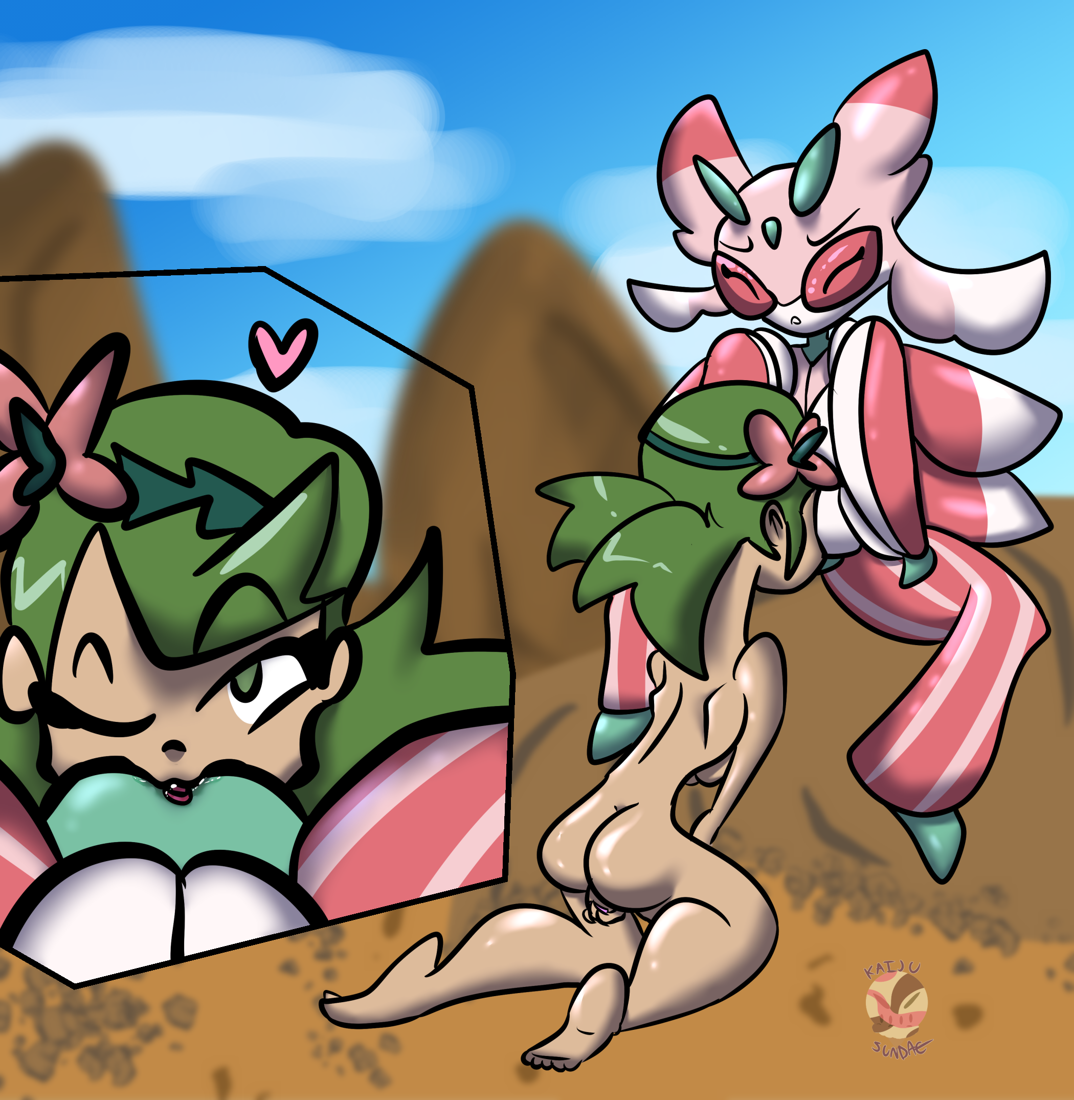 Rule34 - If it exists, there is porn of it / kaijusundae, lurantis, mallow  (pokemon) / 1960286