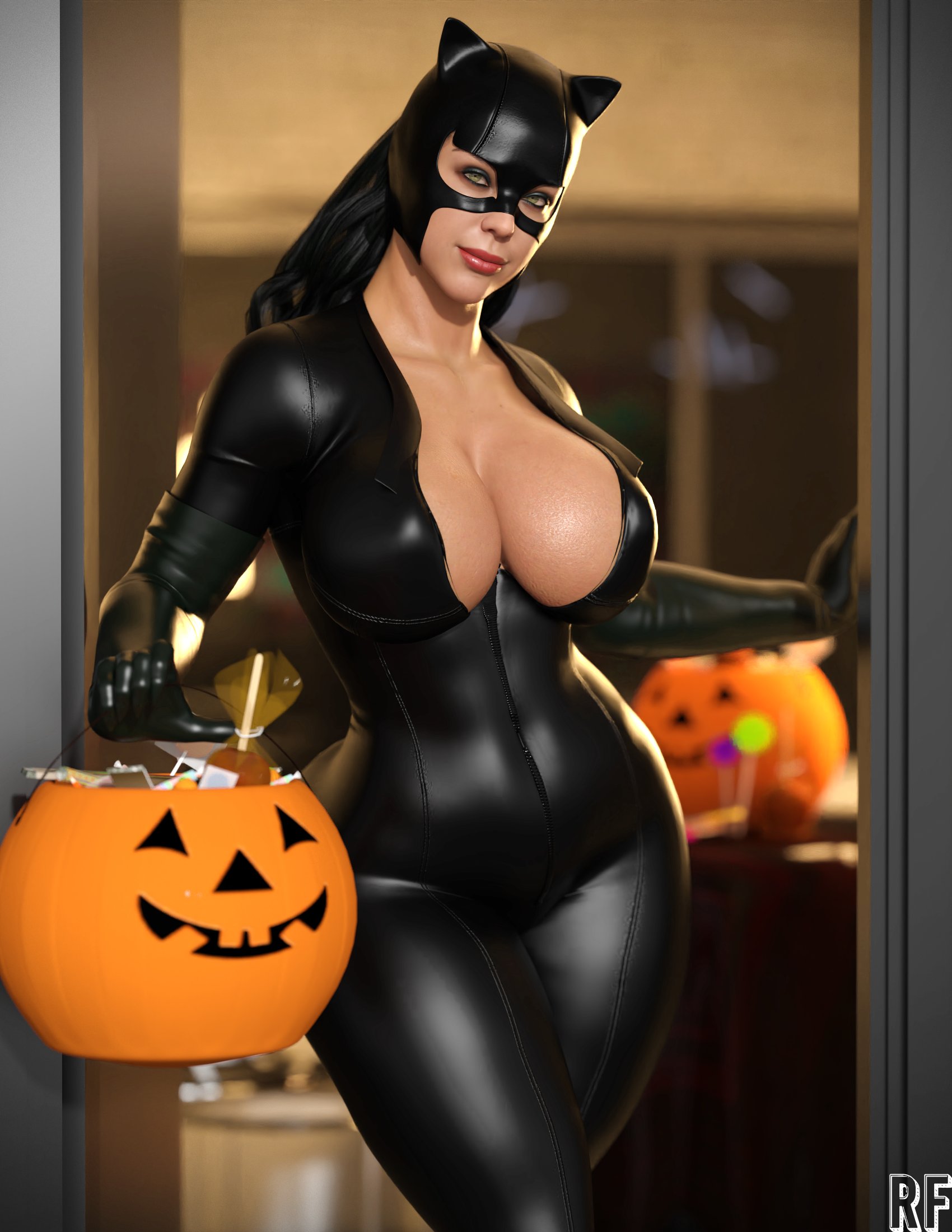 Catwoman trick or treat porn