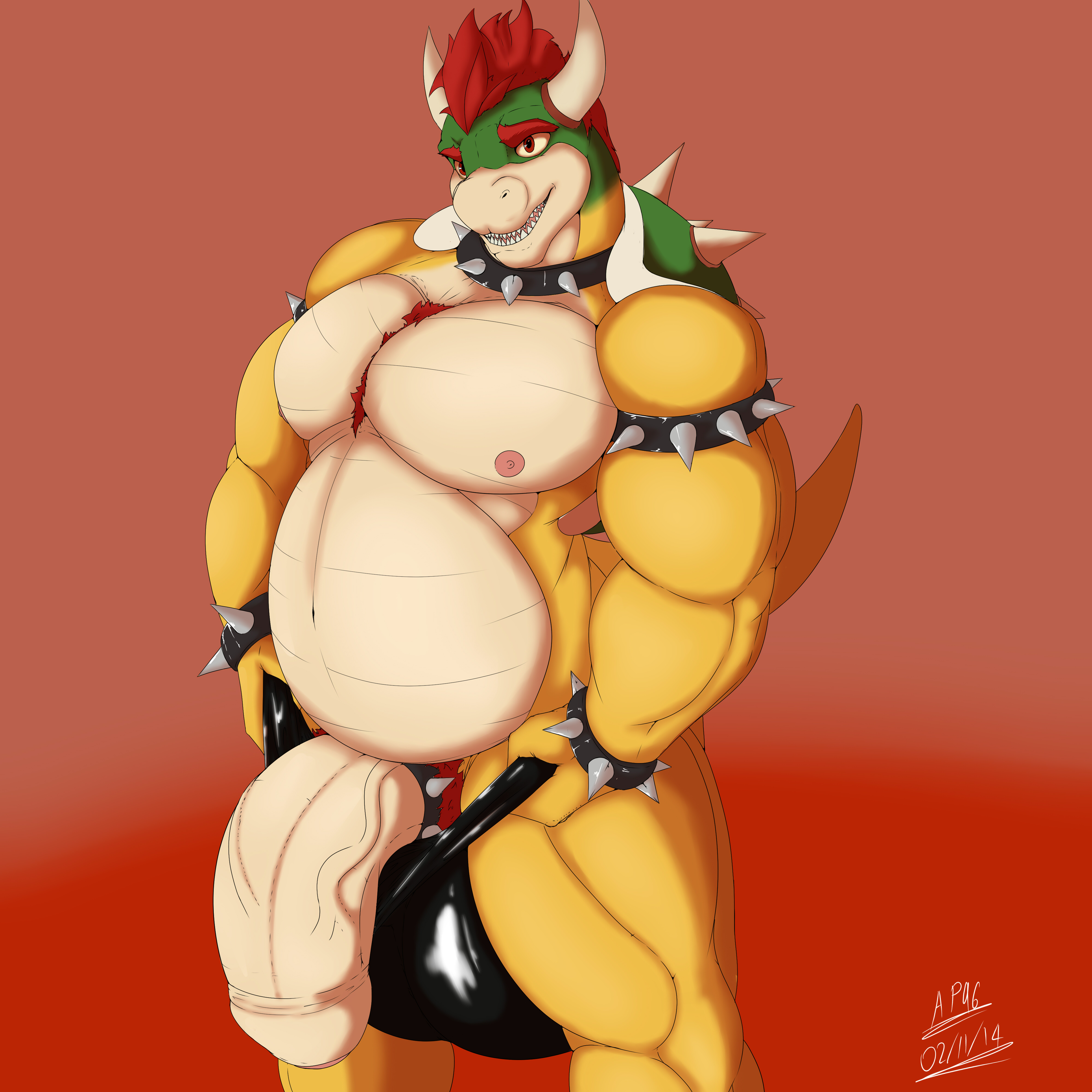 angrypotato96, bowser, koopa, nintendo, super mario bros., balls, big balls...