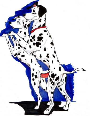 perdita, pongo, 101 dalmatians, disney, tagme, canine, dog, female, feral, fur, male, mammal, penis, straight, 