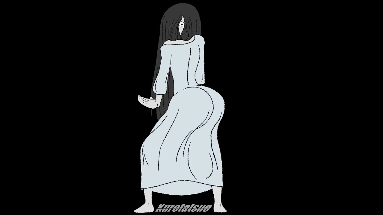 1girls animated ass big_ass big_butt black_eyes black_hair fat_ass fat_butt female female_only fully_clothed ghost gif huge_ass huge_butt kurotatsuo looking_at_viewer looking_back looking_back_at_viewer ringu sadako_yamamura solo the_ring thick_ass thick_butt twerking wip yamamura_sadako