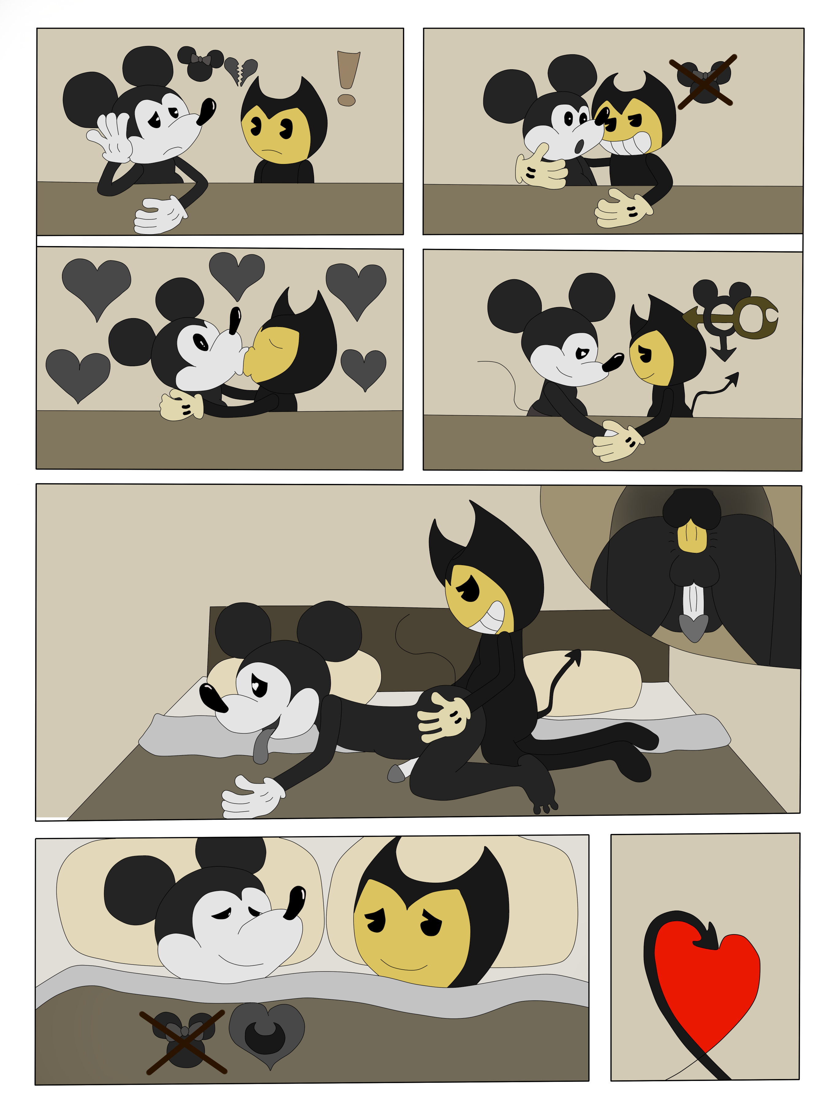 bendy, bendy the dancing demon, mickey mouse, bendy and the ink machine, di...
