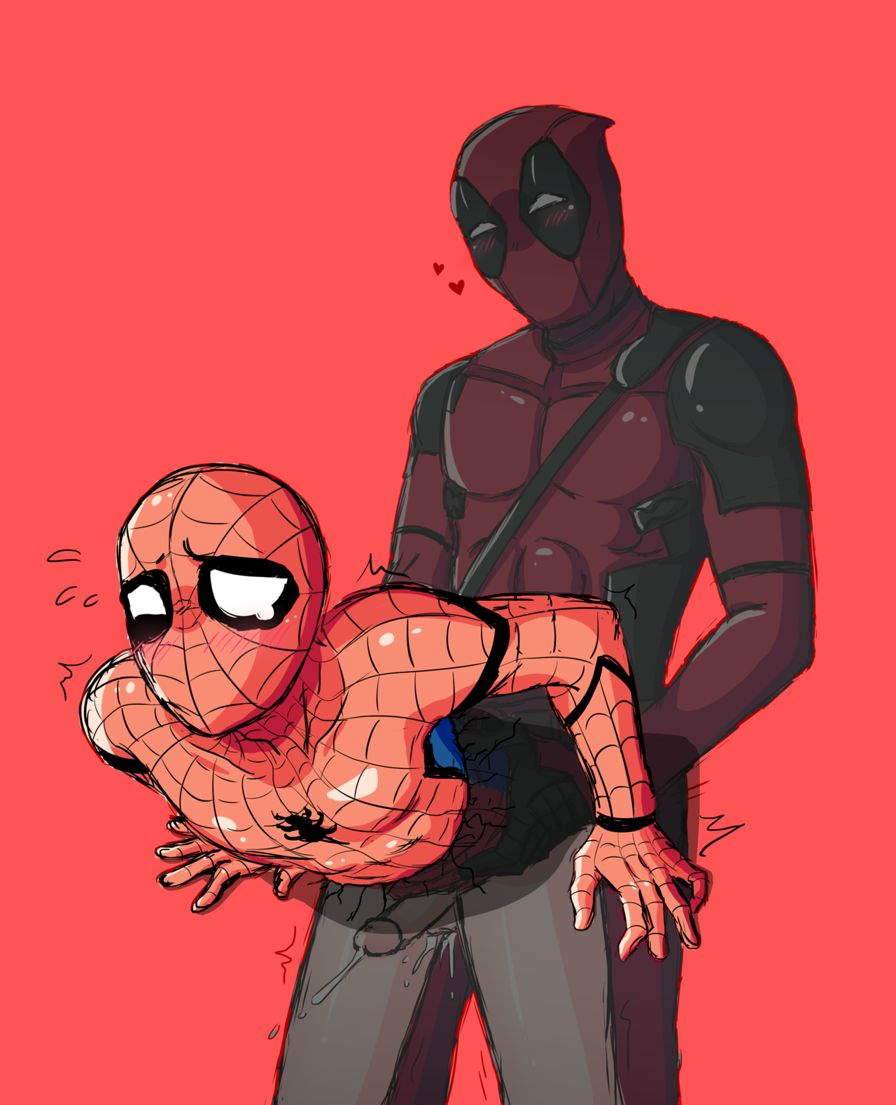 Spider man x deadpool porn