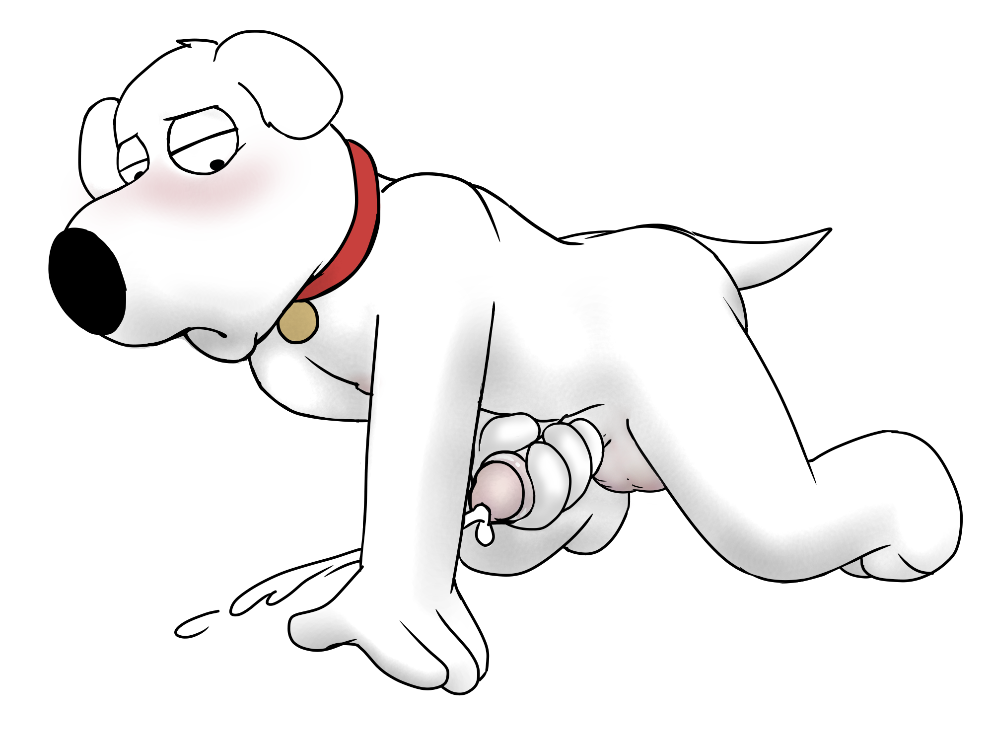 megalucario (artist), brian griffin, family guy, anthro, balls, canine, col...