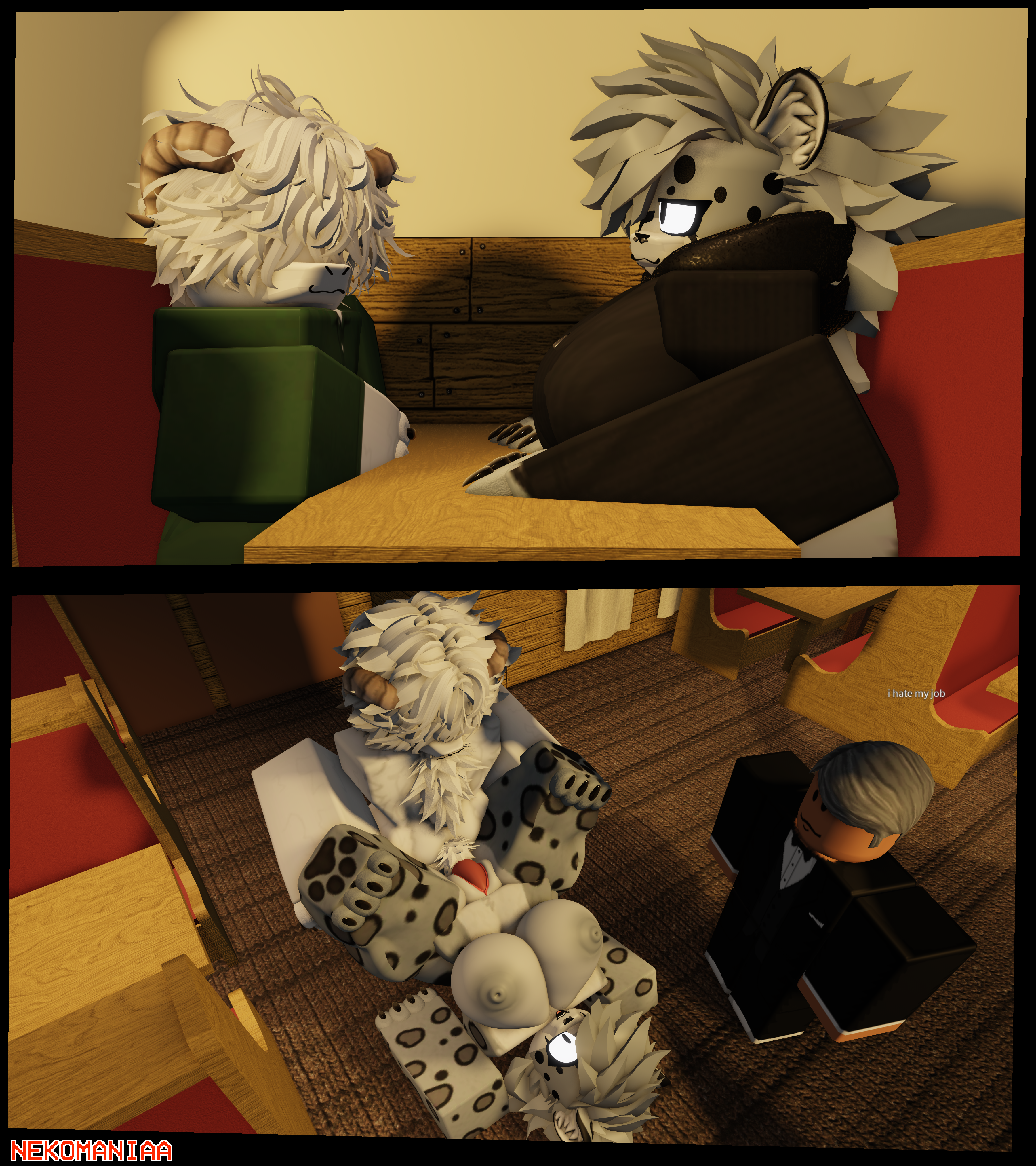 3d feline furry furry_only goat goth goth_girl having_sex_at_a_local_dennys_at_3:36am_rn male/female nekomaniaa night restaurant restaurant_sex roblox roblox_avatar robloxian self_upload snow_leopard
