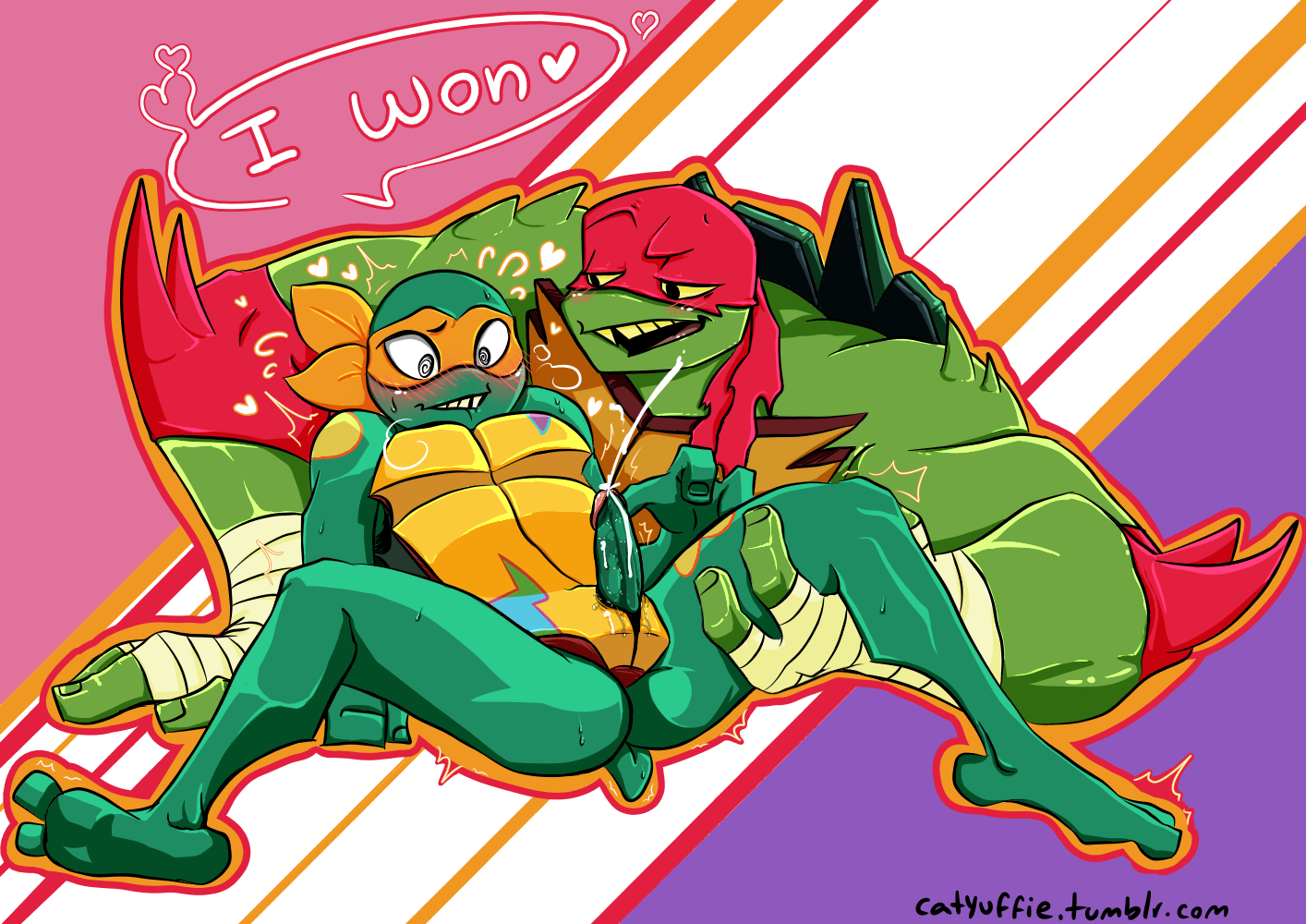 Rule34 - If it exists, there is porn of it  catyuffie, michelangelo (tmnt),  raphael, raphael (tmnt)  1446924