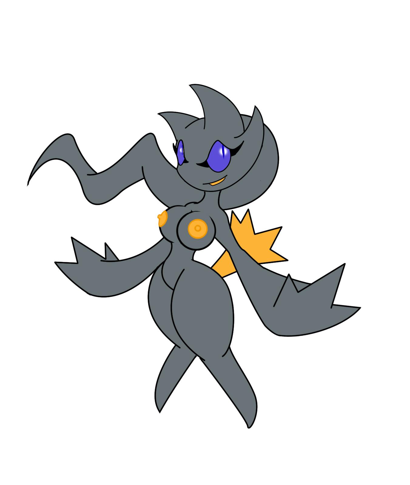 gb of bs, banette, nintendo, pokemon rse, color, tagme, anthro, breasts, fe...