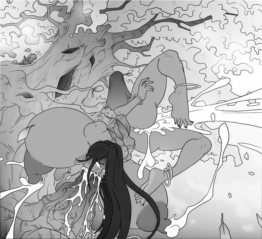 sparrow, farah, legend of queen opala, monochrome, 1boy, 1girls, 5 toes, ahe gao, anklet, anthro, areola, ass, big areola, big ass, big breasts, big penis, bracelet, breasts, crying, cum, cum from ass, cum from mouth, cum from nose, cum in mouth, cum in nose, cum inside, cum on penis, cum overflow, cum through, dark-skinned female, dark skin, deep penetration, deep throat, deepthroat, ear piercing, ejaculation, ent, erect nipples, erection, excessive cum, feet, fellatio, female, female on anthro, feral, flora fauna, group, hair, hair over one eye, huge breasts, human, human on anthro, hyper, hyper breasts, hyper penis, interspecies, jewelry, large breasts, larger male, legs up, long hair, male, male penetrating, mammal, mature female, milk, nipples, nude, open mouth, oral, oral penetration, orgasm, penetration, penis, piercing, plant, ridiculous fit, rodent, rolling eyes, sex, size difference, smaller female, soles, spread legs, squirrel, stomach bulge, straight, tears, thick thighs, toes, tree, upside-down, veins, veiny penis, wide hips, 