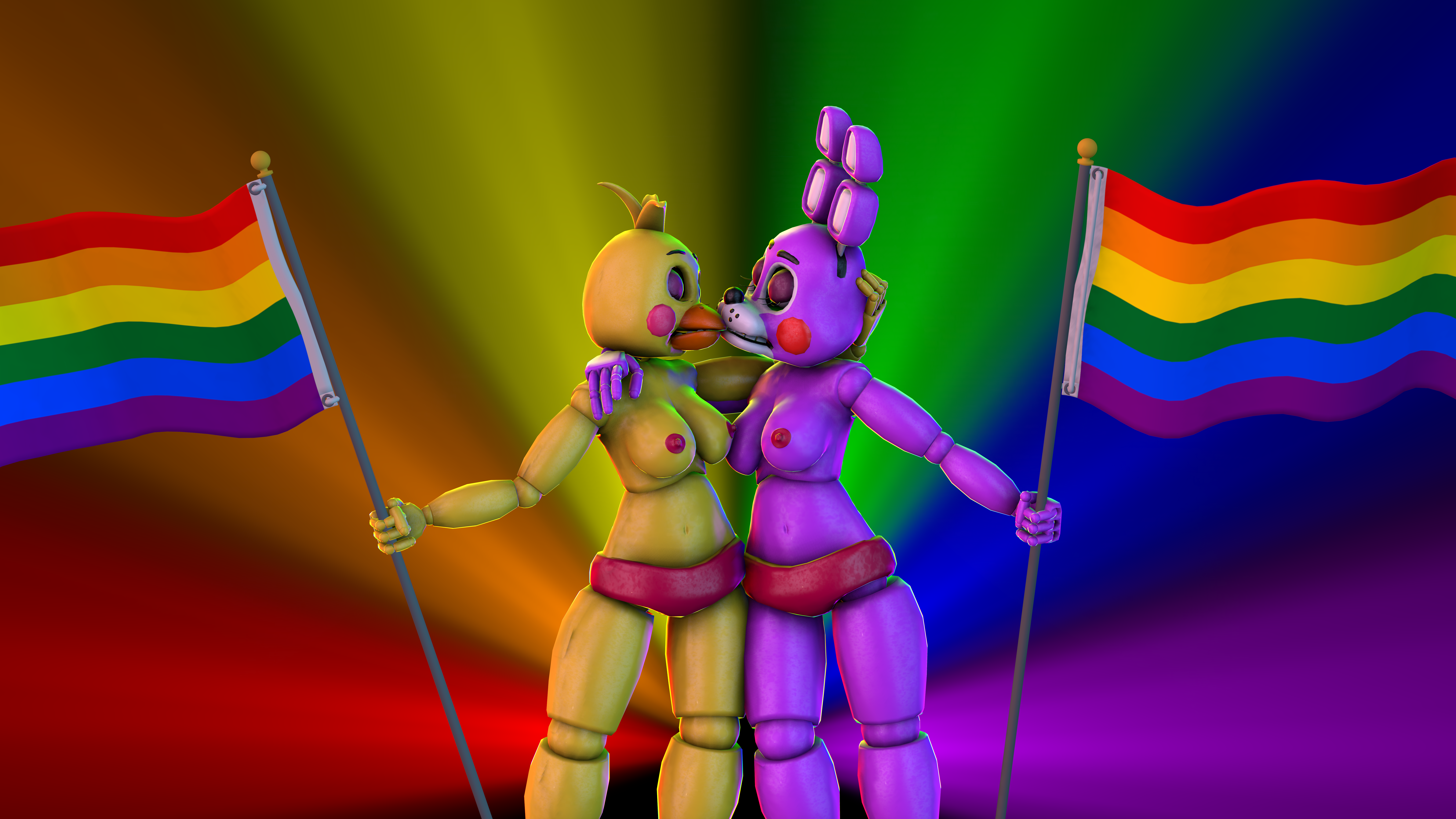 Chica Lesbian Porn - Rule34 - If it exists, there is porn of it / pride, toy chica (fnaf) /  5569484