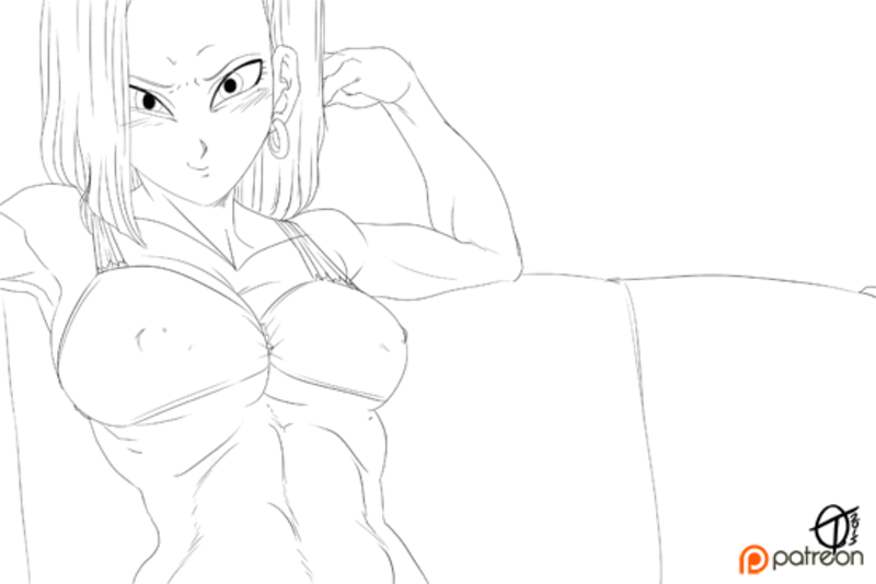 artist request, android 18, dragon ball, dragon ball z, 2d, 2d animation, a...