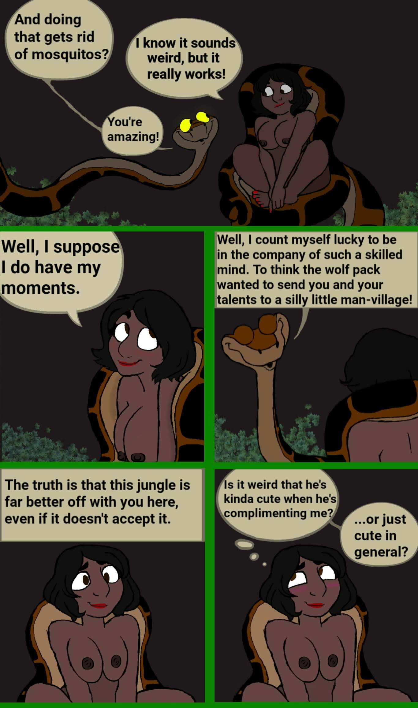 Kaa and mowgli porn comic
