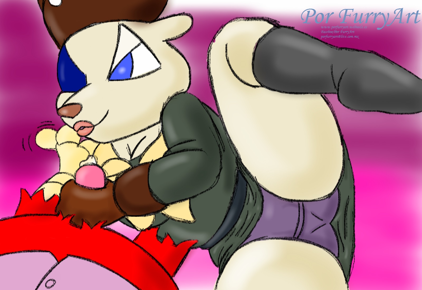 por furryart (artist), parody, anthro, bear, breeches, clothing, dress, fem...