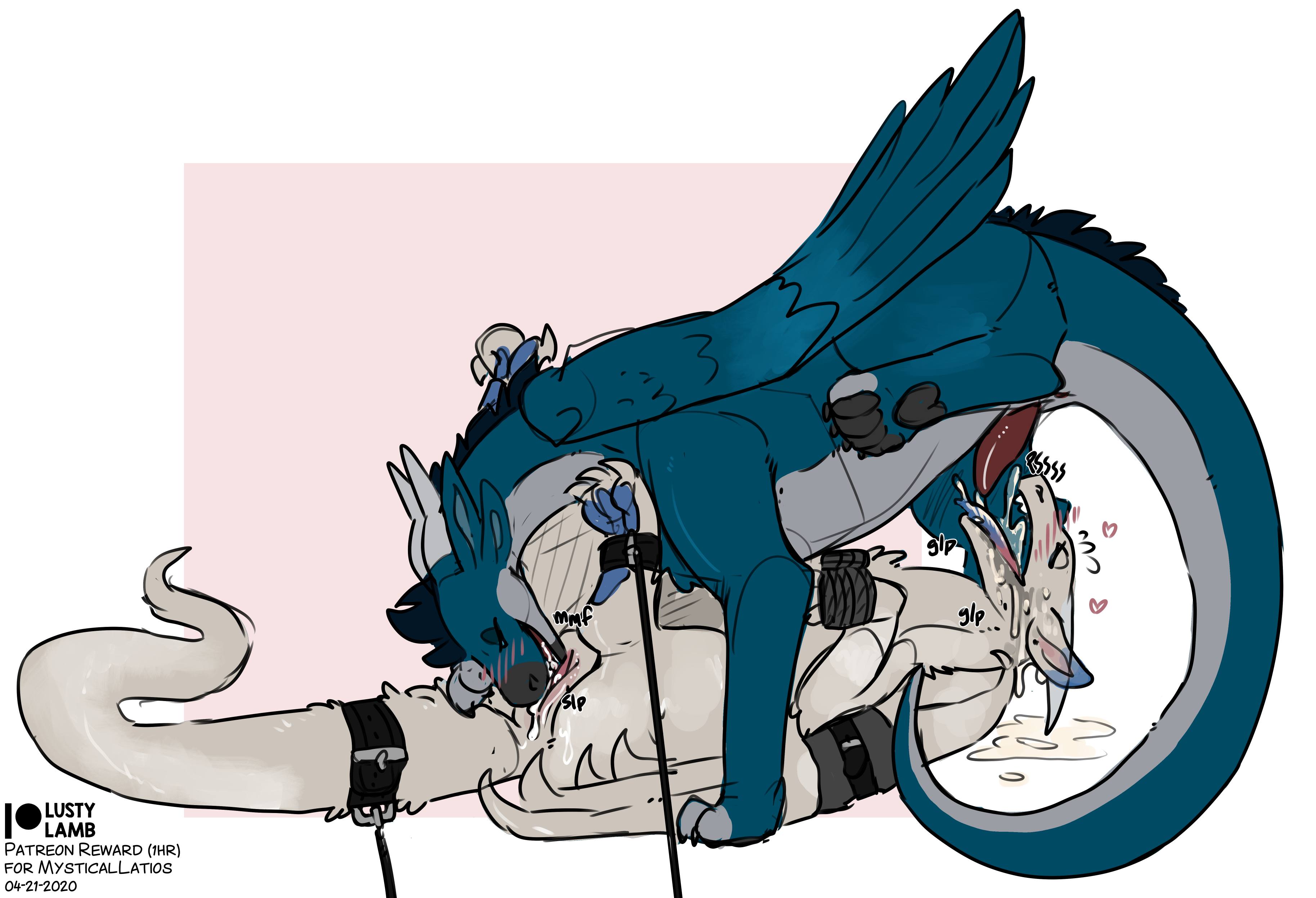 lustylamb, malik, absurd res, conditional dnp, hi res, simple background, 69 position, anthro, anus, blush, bodily fluids, bondage, bound, cuffs (disambiguation), cum, cum in mouth, cum inside, cunnilingus, domination, dragon, drinking, drinking cum, drinking urine, duo, feathered dragon, feathers, female, feral, fur, furred dragon, genital fluids, genitals, heart, licking, male, male/female, male domination, mystical stratus, oral, penis, presenting, presenting penis, raised leg, rope, rope bondage, sex, tail bondage, tail cuff, tongue, tongue out, urine, vaginal penetration, watersports, 