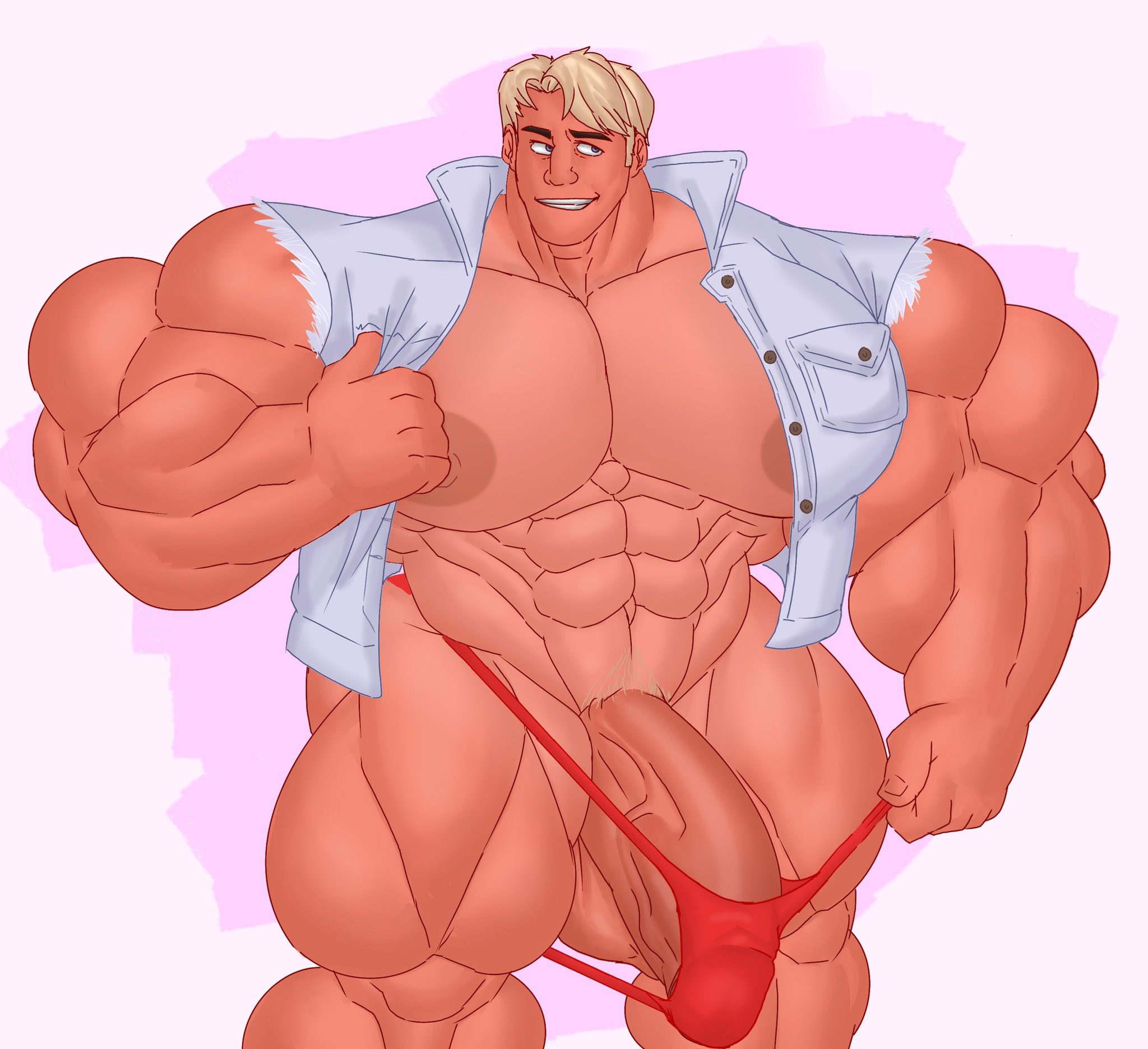 abs, biceps, bodybuilder, gab art, hyper, hyper balls, hyper genitalia, hyper muscles, hyper penis, hyper testicles, male, male focus, male only, muscle, muscles, muscular, muscular arms, muscular ass, muscular back, muscular legs, muscular male, muscular thighs, nipples, pecs, veins, veiny penis, 