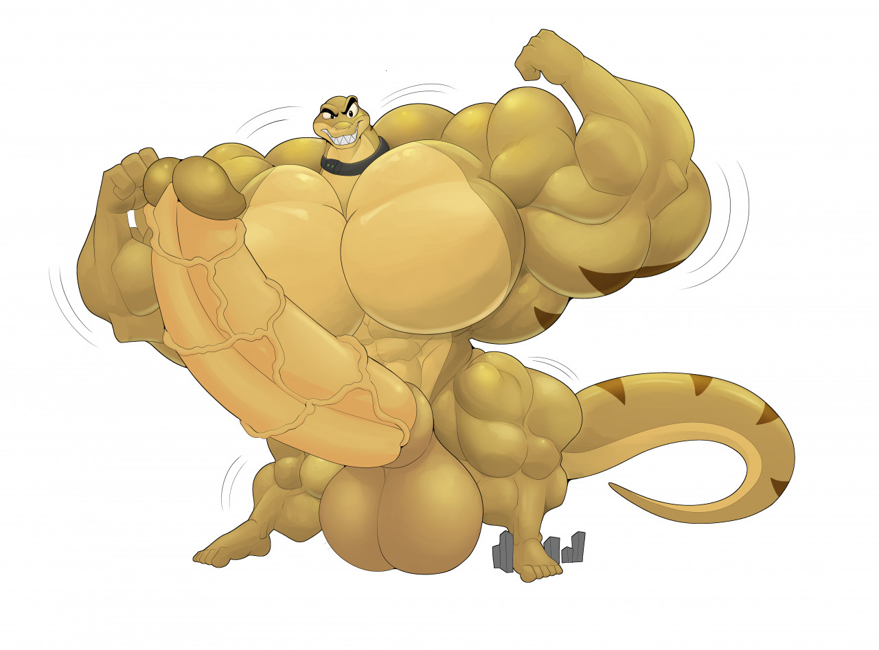 unknownwolf, dreamworks, anthro, balls, big muscles, big penis, building, erection, genitals, grin, huge biceps, huge cock, huge muscles, huge pecs, hyper, hyper genitalia, hyper penis, macro, male, mr. snake (the bad guys), muscular, penis, reptile, scalie, smile, snake, solo, the bad guys, 