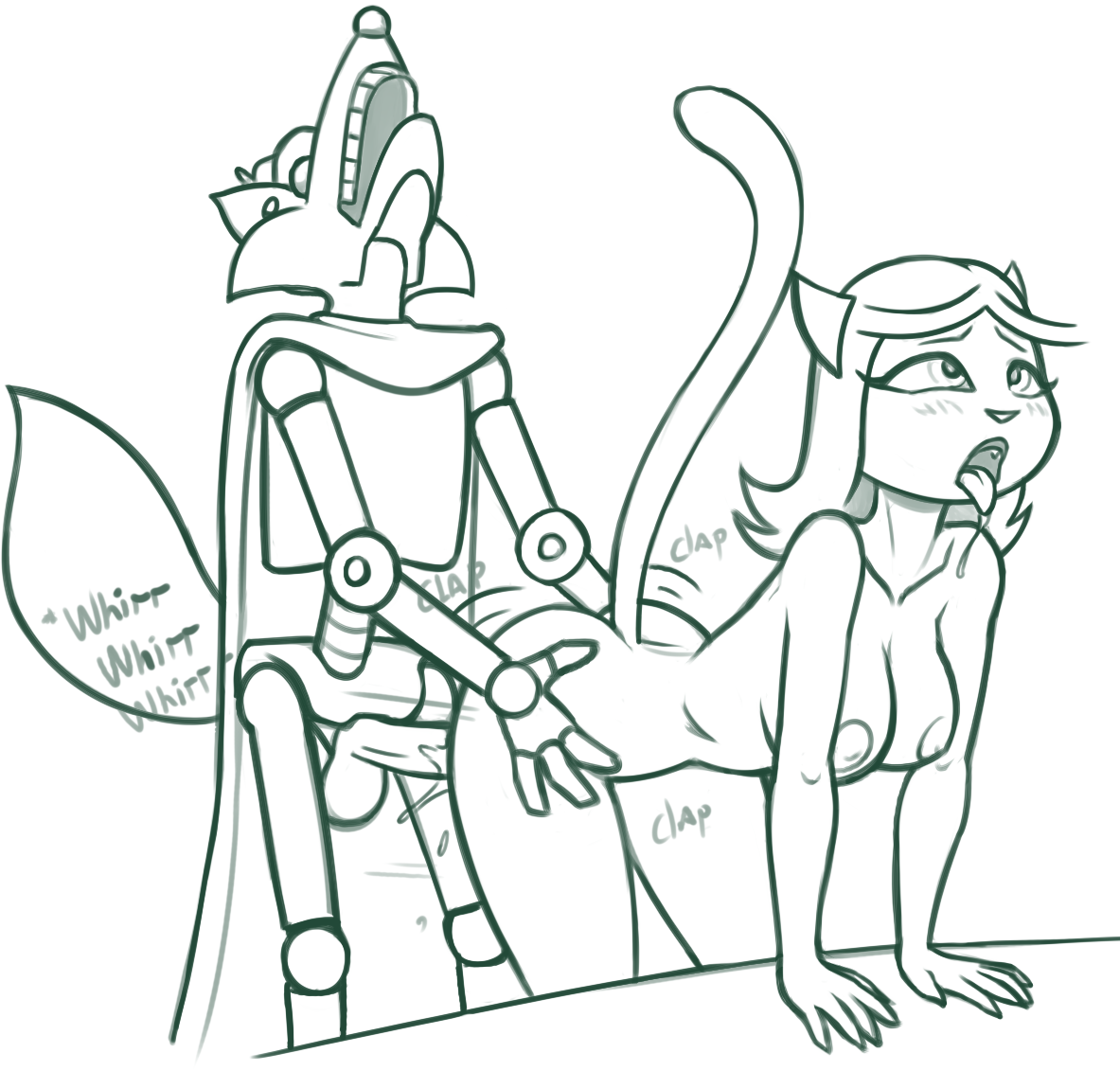 2024 anthro ass ass_grab ball_joints balls bent_over blush blush_lines bodily_fluids breasts butt_grab canid canine cape cassandra_cat clothing domestic_cat drooling duo eye_roll felid feline felis female fox from_behind_position furniture genital_fluids genitals grabbing_from_behind hand_on_ass hand_on_butt hat headgear headwear looking_pleasured machine male male/female mammal monochrome naked nude on_table onomatopoeia open_mouth penetration penis pussy redout robophilia robot robot_anthro saliva sex slylock_fox slylock_fox_and_comics_for_kids sound_effects table text tongue tongue_out vaginal_fluids vaginal_penetration