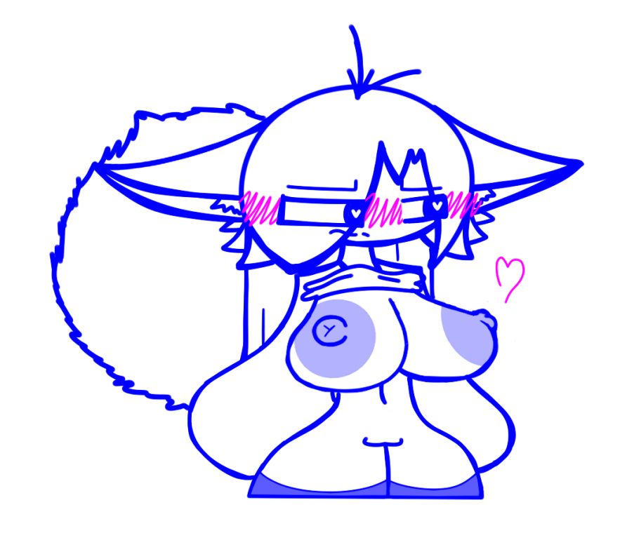 ass big_ass big_breasts big_butt blush blush_lines breasts clothing female female_only fox_ears fox_girl fox_tail gacha gacha_club gacha_life heart hi_res highres kora_(koracaesh) koracaesh naked naked_female nude nude_female original_character white_background