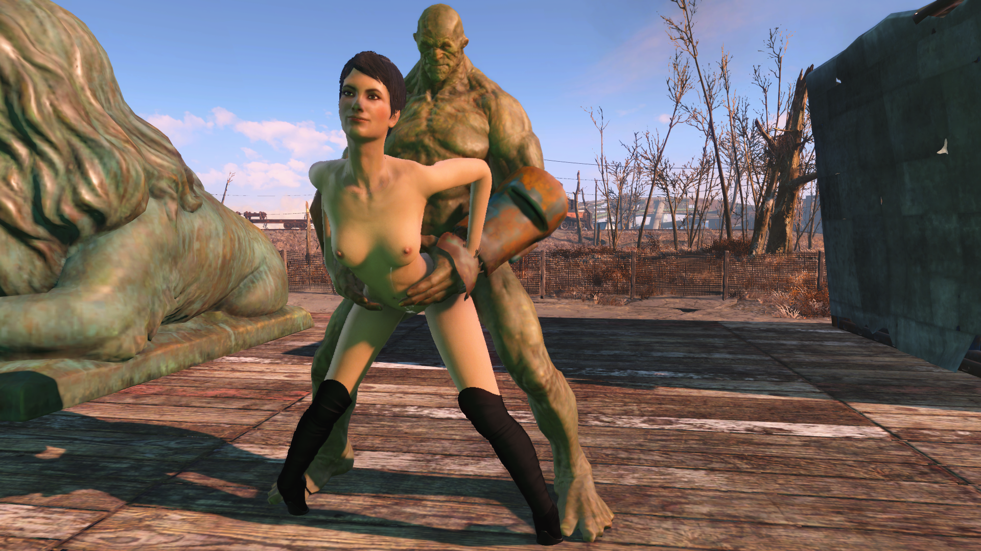 curie, curie (fallout 4), strong (fallout), super mutant, fallout, fallout ...