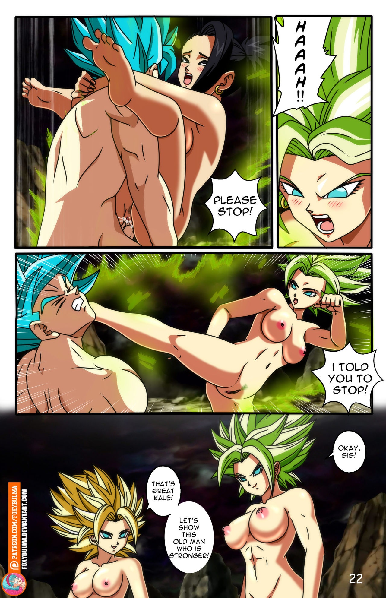 Rule34 - If it exists, there is porn of it / foxybulma, caulifla, goku, kale,  son goku / 4227391