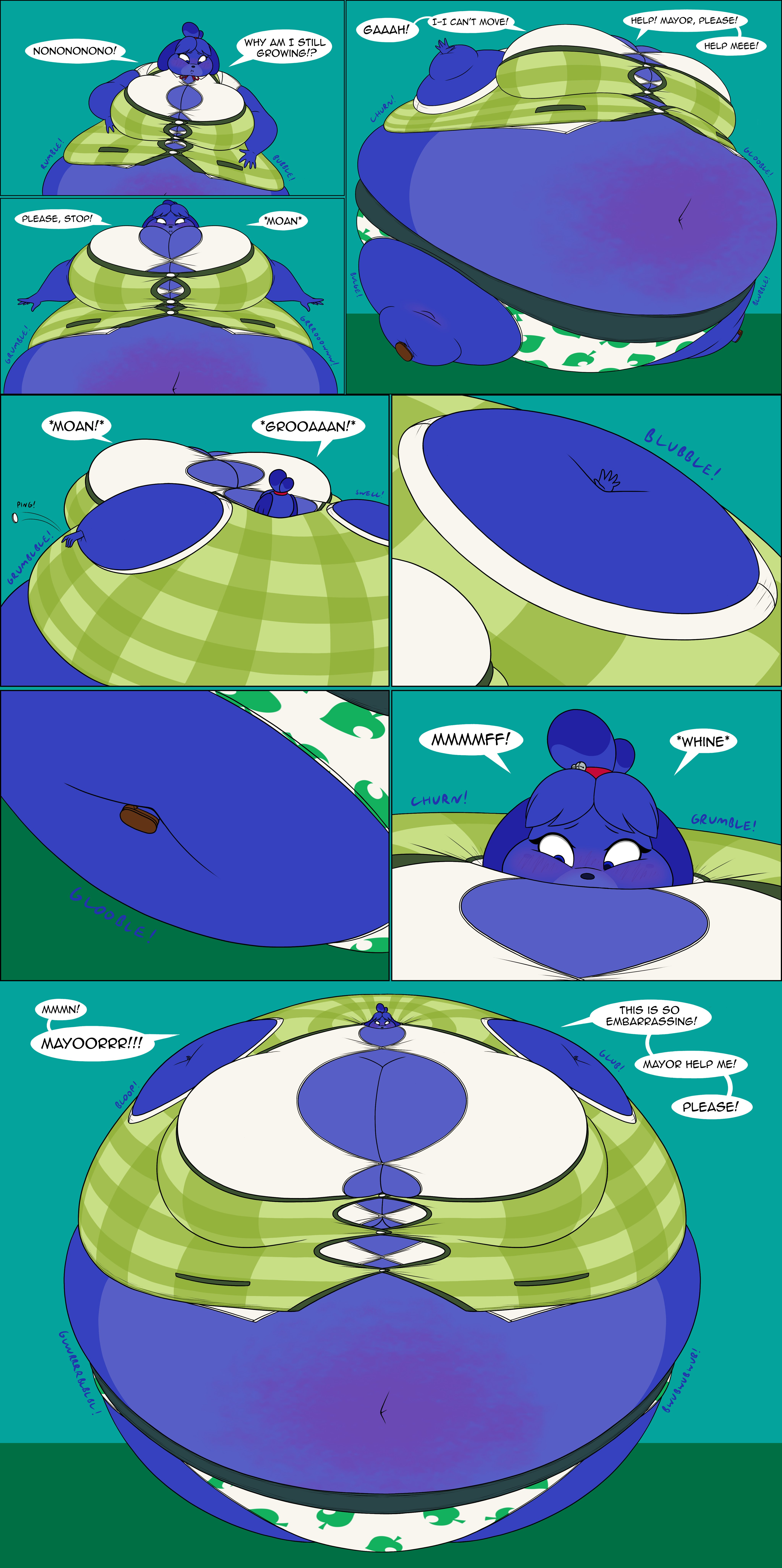 animal_crossing ass big_ass big_breasts blueberry_inflation breasts bubble_ass bubble_butt comic female furry huge_ass huge_breasts inflation isabelle_(animal_crossing) lj_caffie spherical_inflation tagme thick_thighs what wide_hips