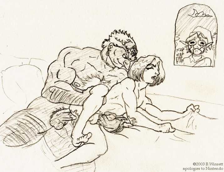 b winsett, ganondorf, link, the legend of zelda, tagme, male, male only, multiple males, yaoi, 