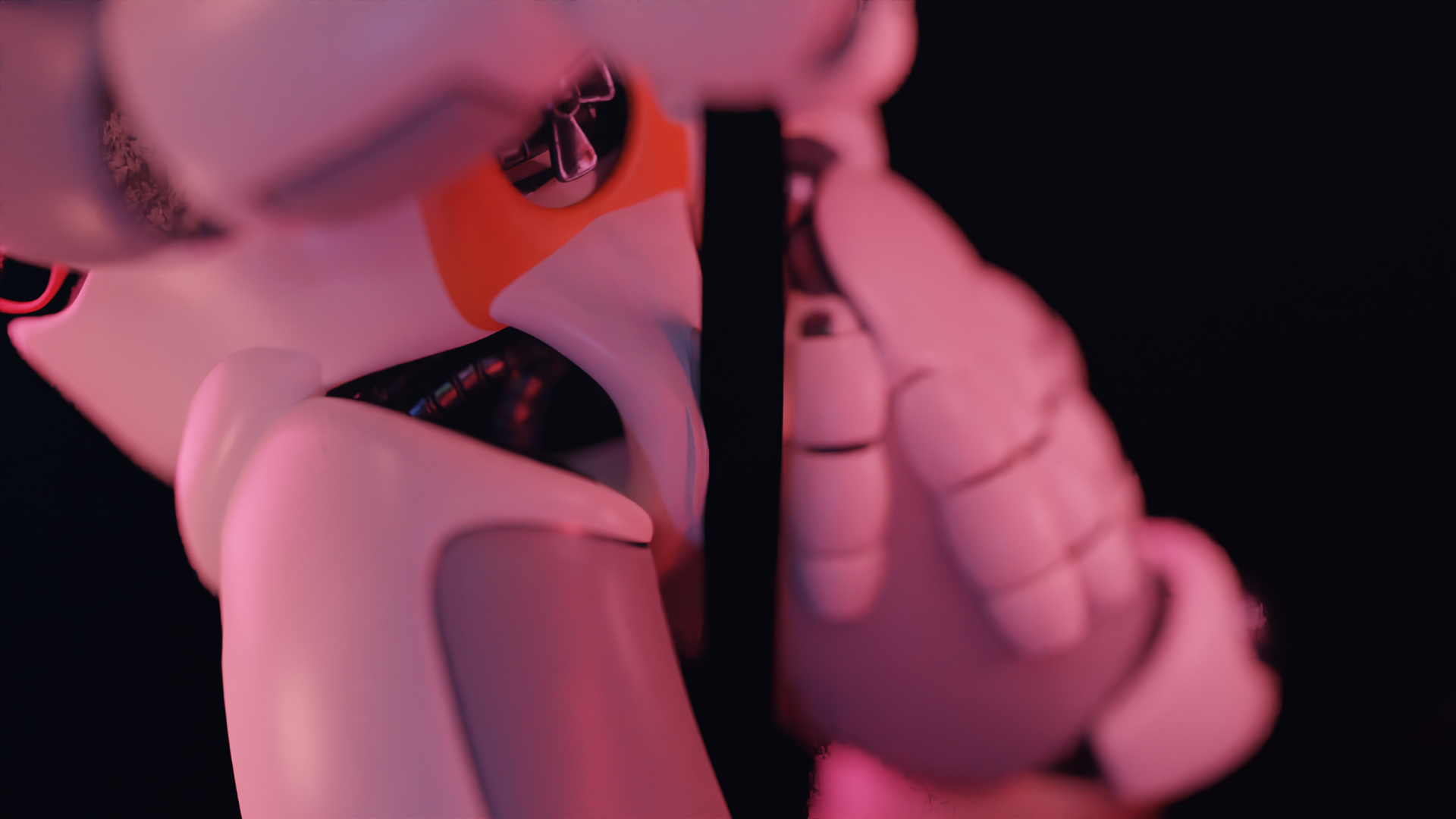 circus baby, blender, blender (software), circus baby (fnaf), female only, pussy, pussy focus, robot, robot girl, rubbing pussy, stripper pole, vagina, white body, white skin, 