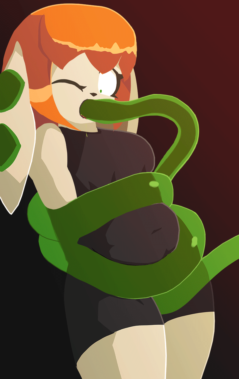 milla basset, freedom planet, animated, animated gif, gif, anthro, canine, female, female protagonist, pstash, tentacle, tentacles, video games, 