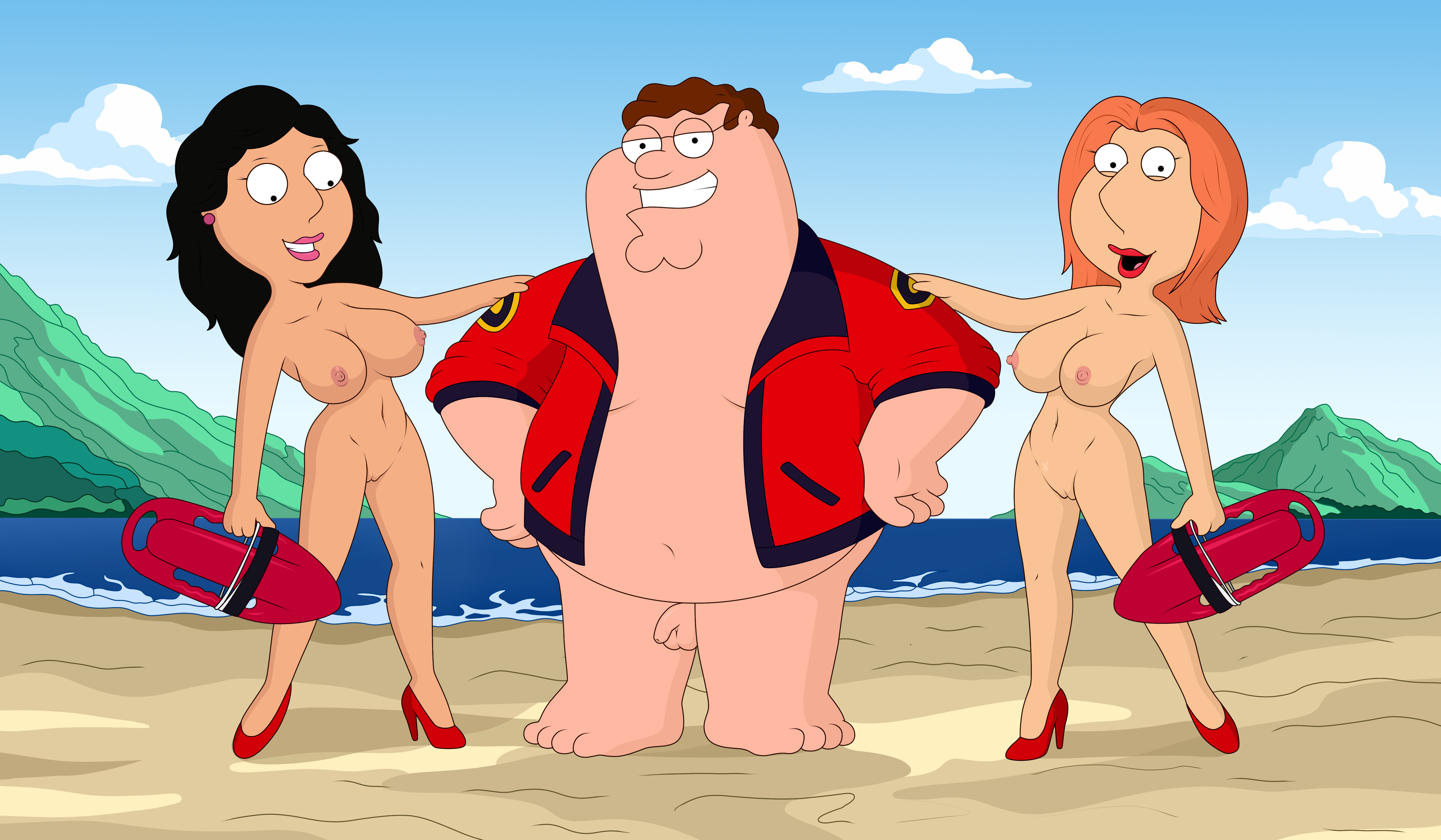 gp375, bonnie swanson, lois griffin, peter griffin, family guy, highres, 1b...